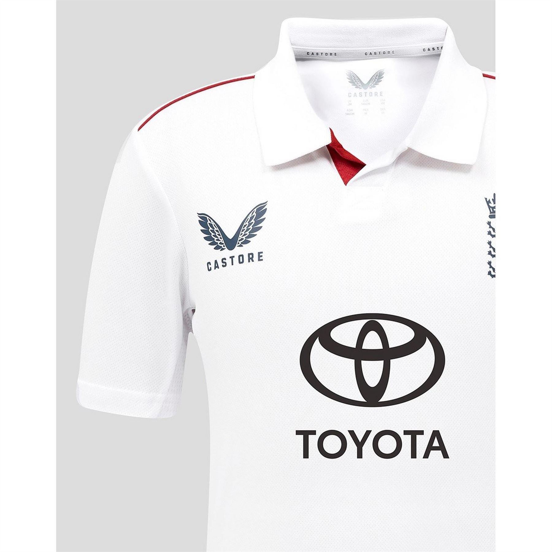 Castore Kids 26 27 England Cricket Test Shirt