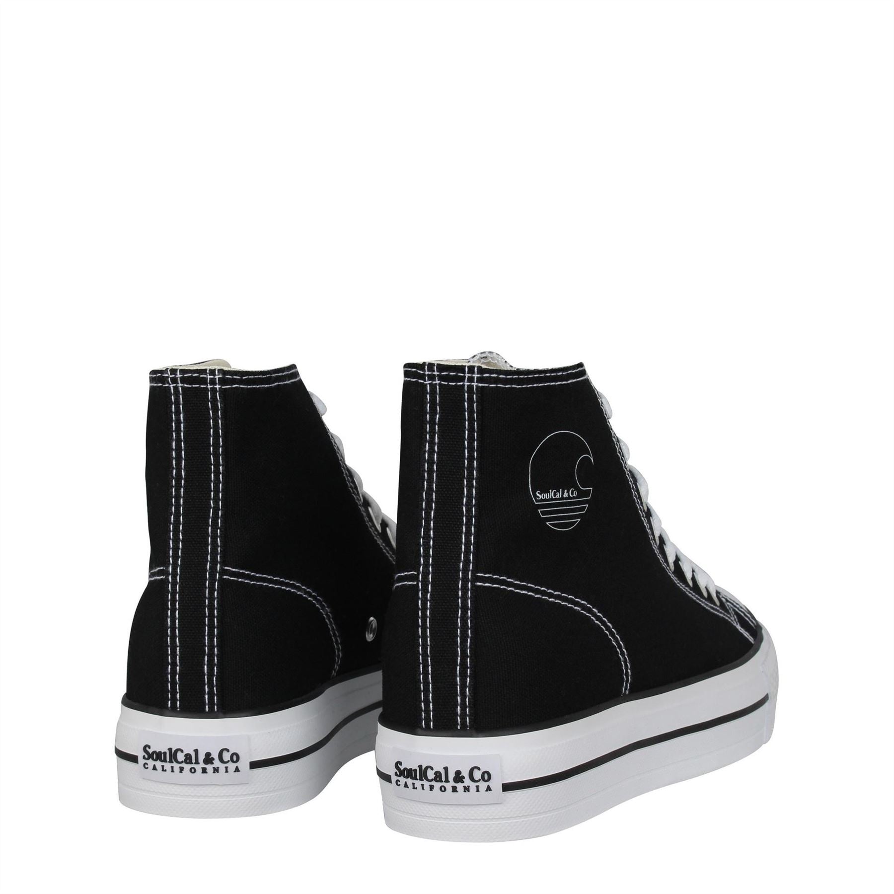 SoulCal Womens Canvasas High Top Platform Trainers