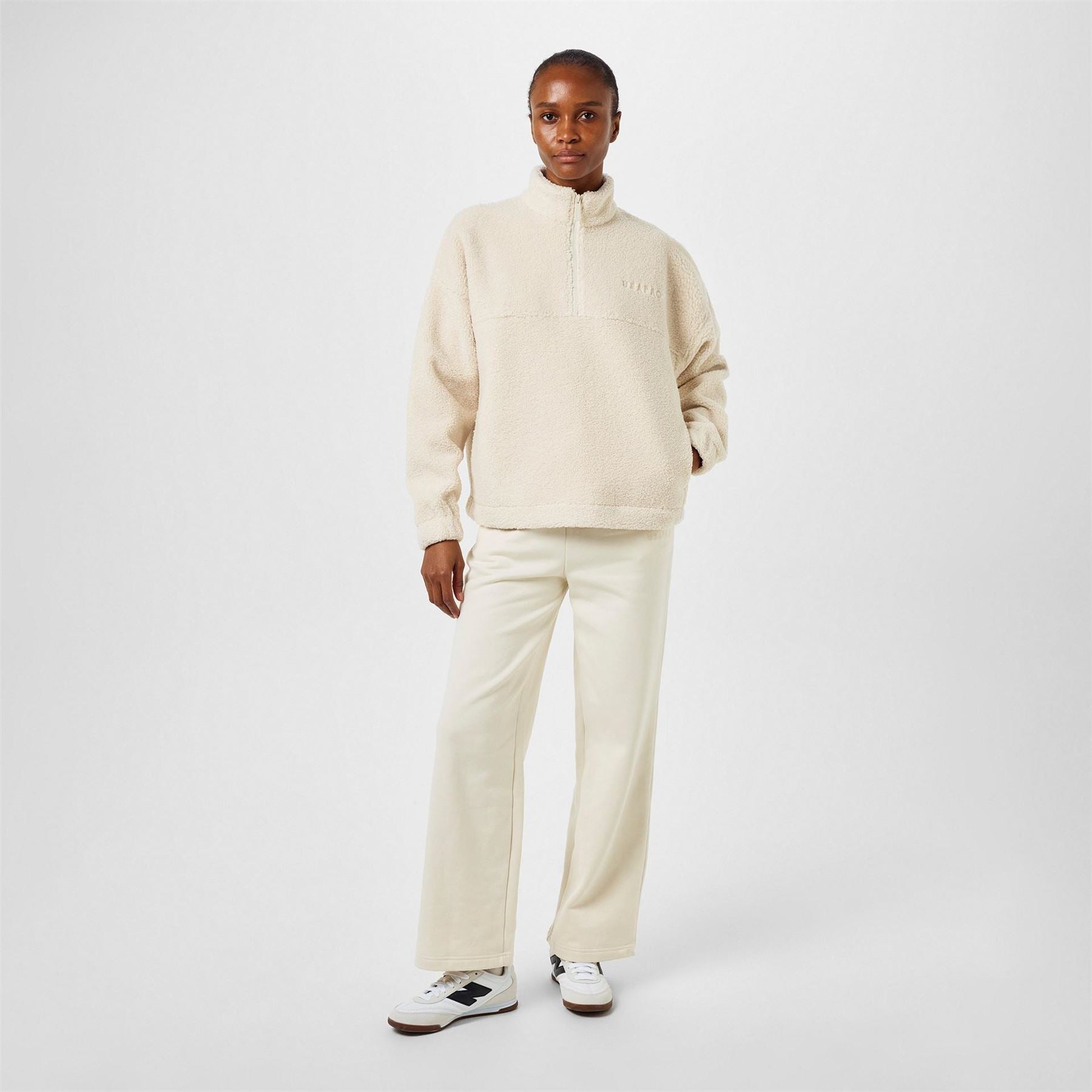 USA Pro Usapro Borg Funnel Quarter Zip Fleece