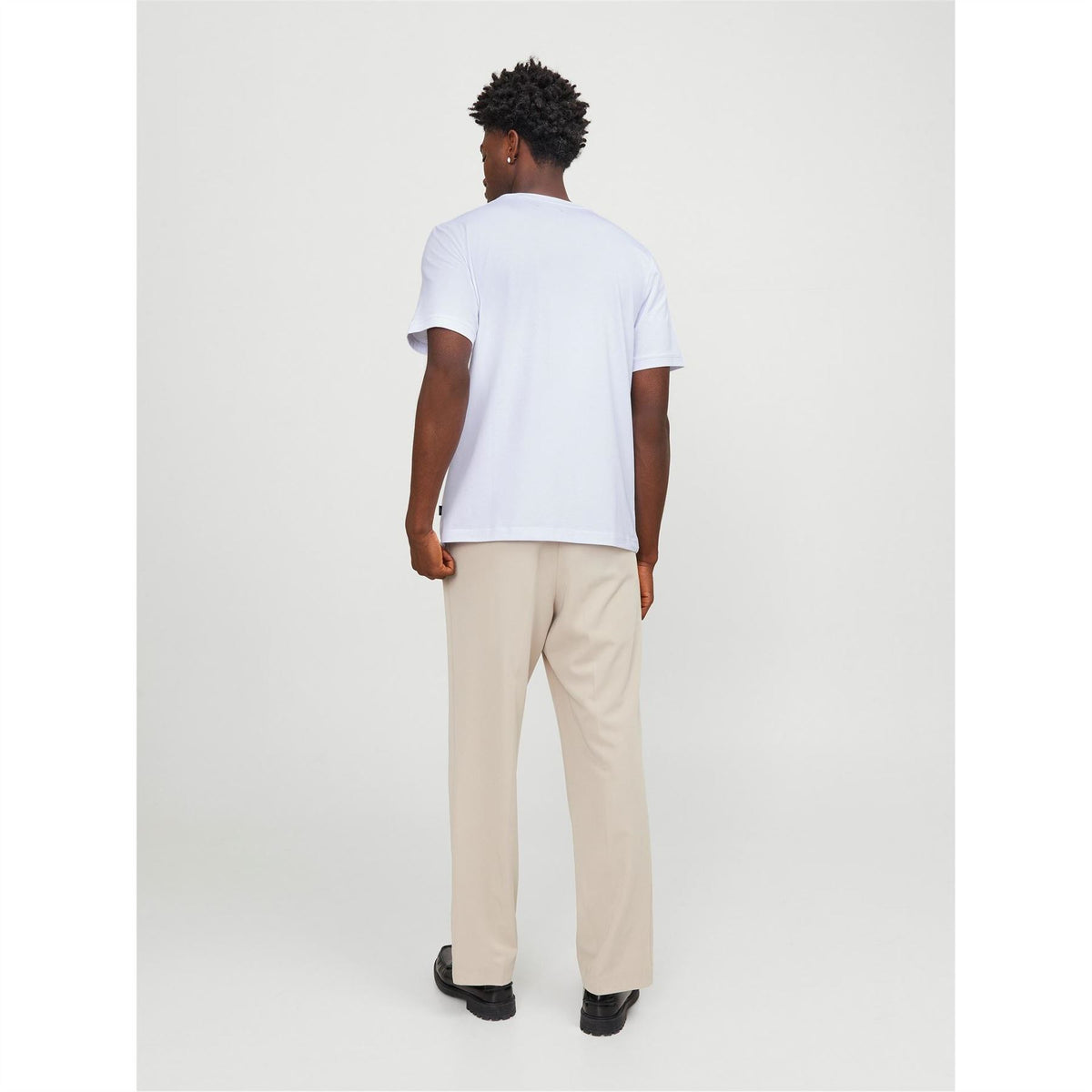 Jack and Jones Crew Neck Ribbed Collar Short Sleeve Jersey T-Shirt