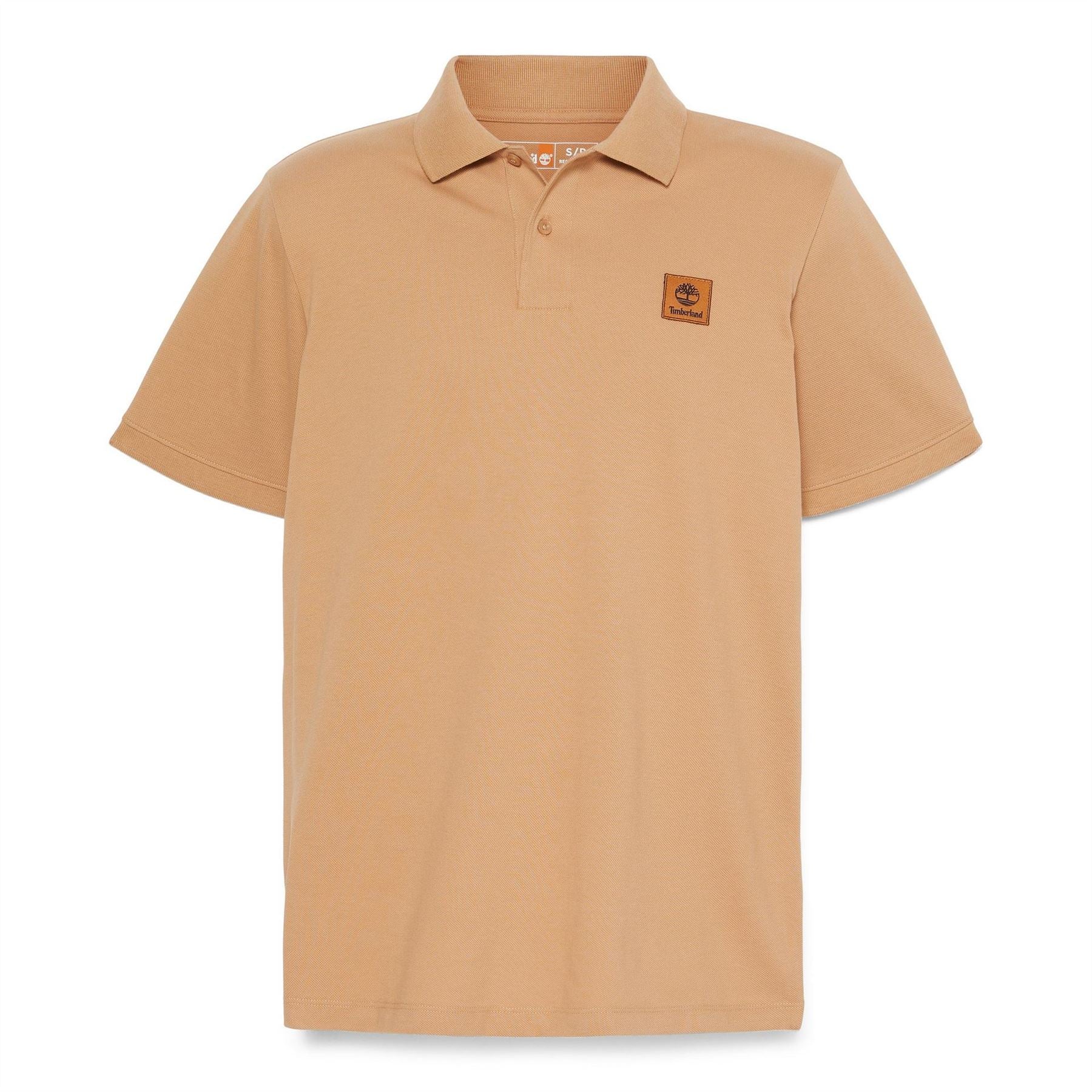 Timberland Woven Badge White Short Sleeve Polo Shirt