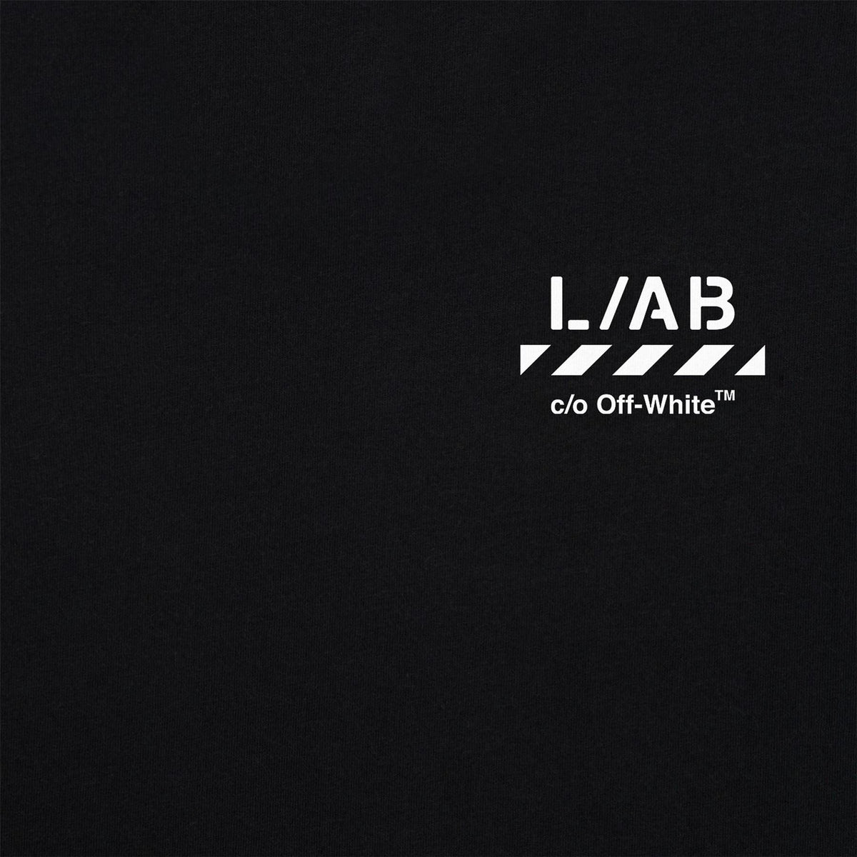 L AB Off White Small Logo T-Shirt