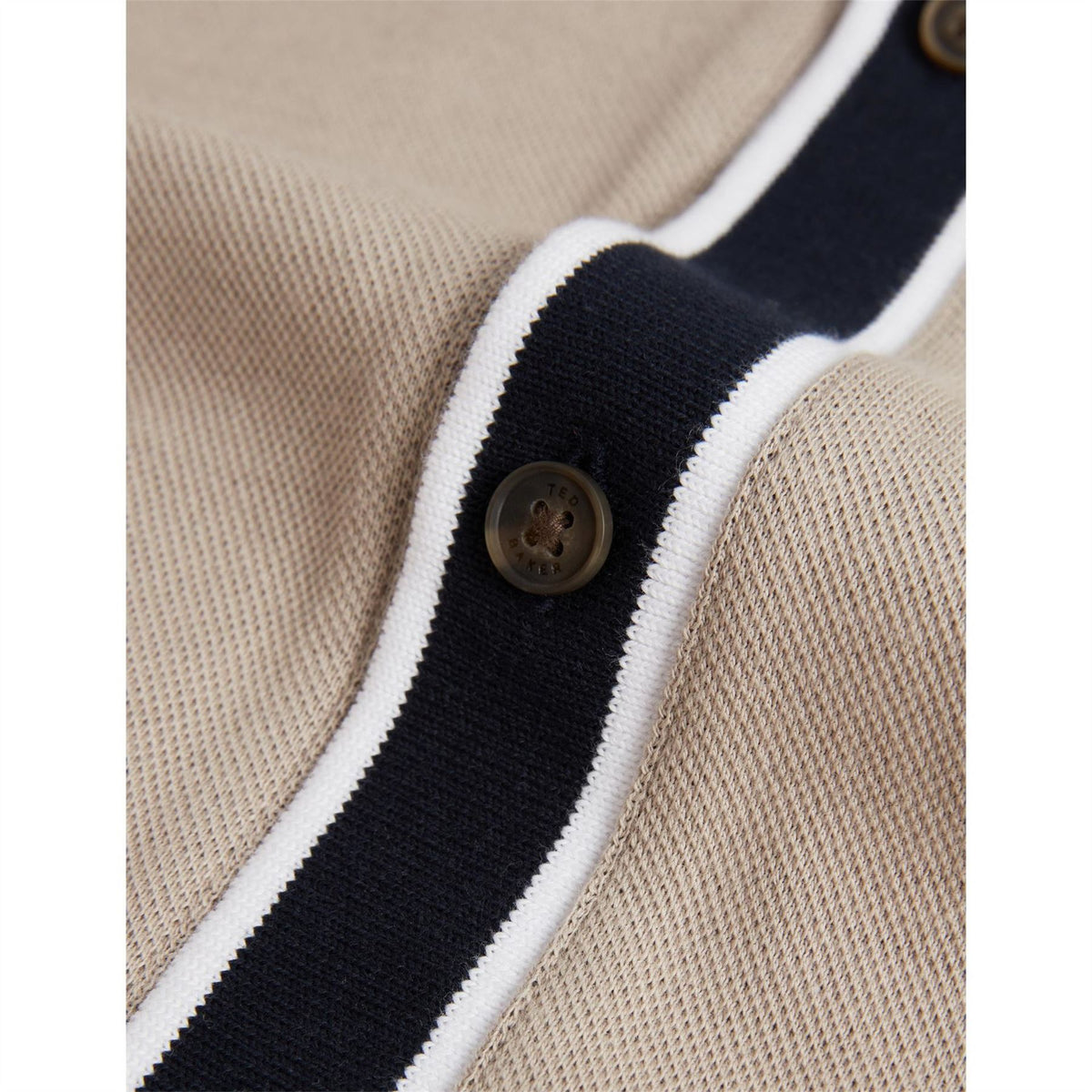 Ted Baker Button Through Fine Knit Short Sleeve Polo