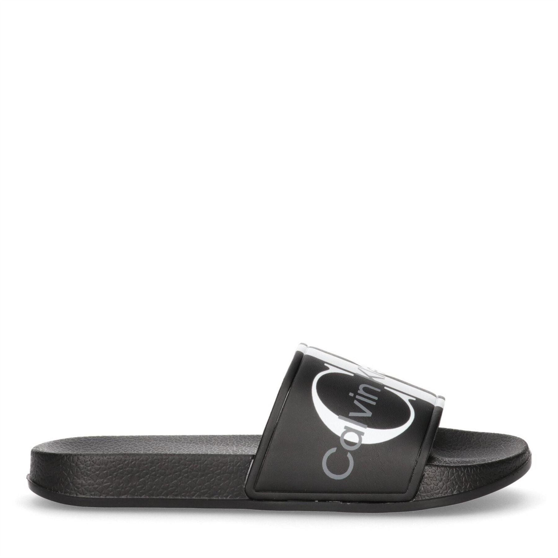 Calvin Klein Jeans Logo Slides Pool Sandals