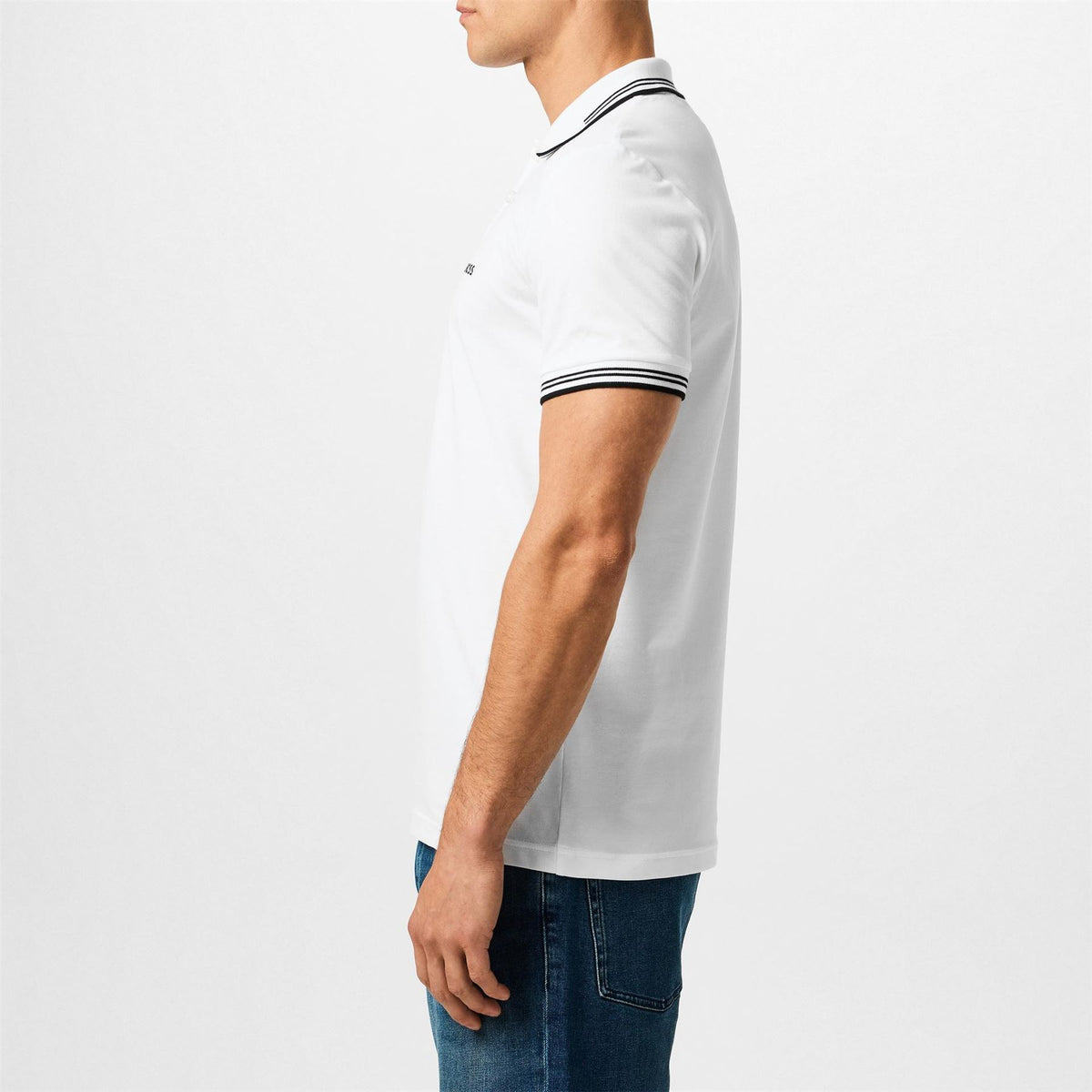 Boss Green Paul Contrast Striped Trim Short Sleeve Polo Shirt