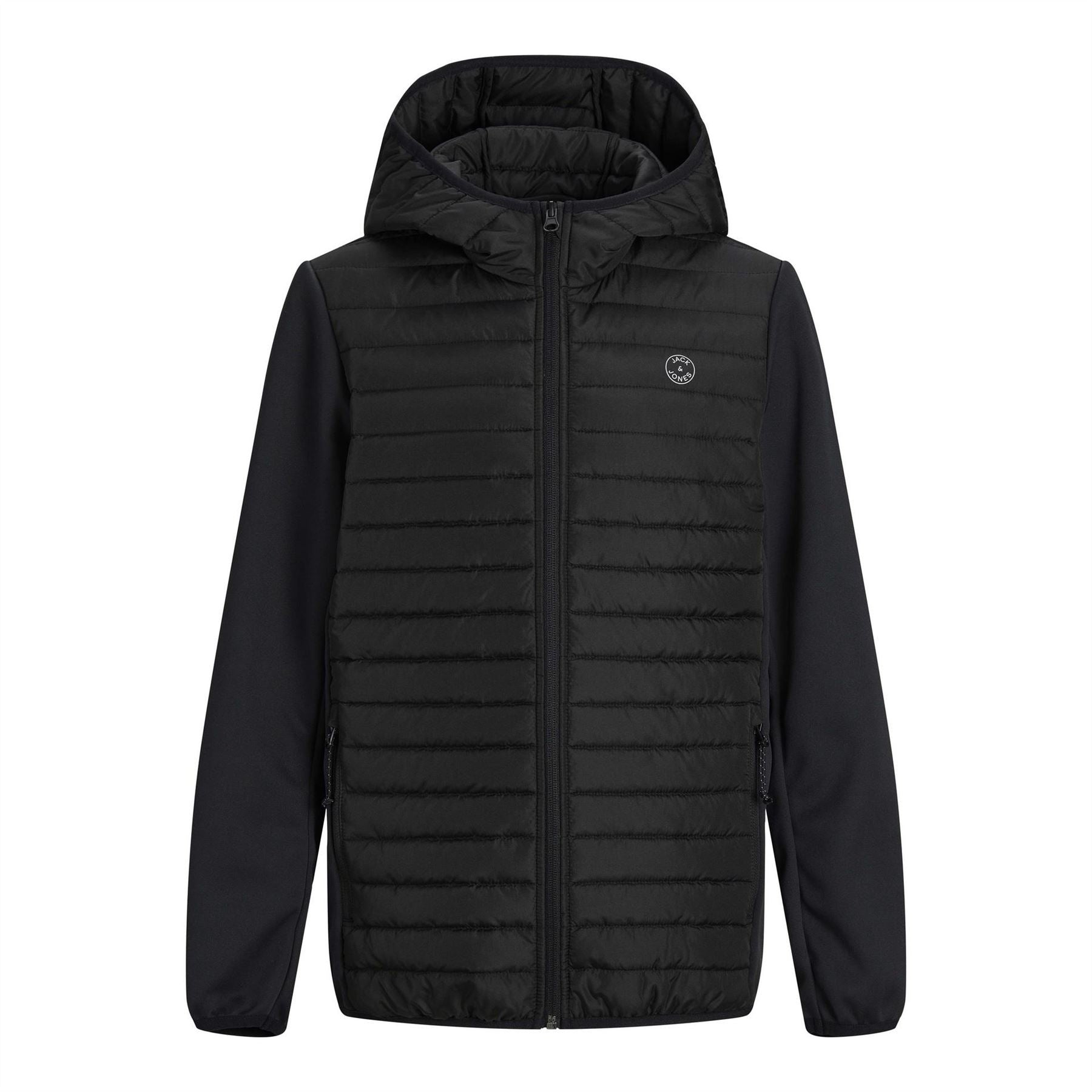 Jack and Jones Hooded Puffer Jacket with Zipped Pocket