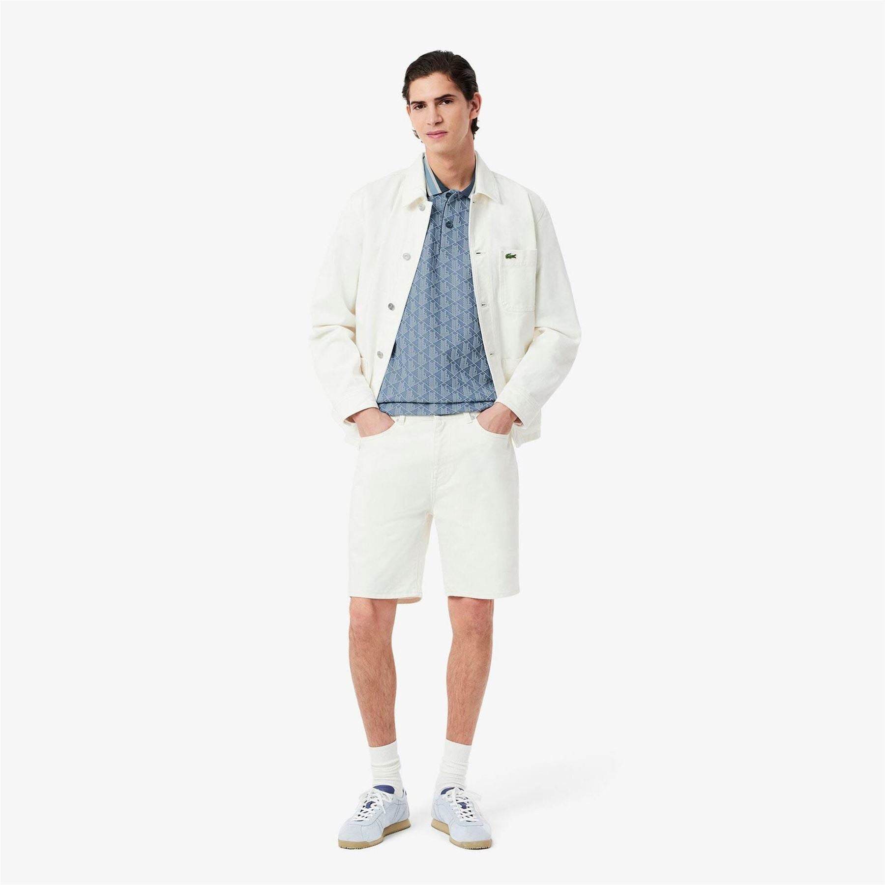 Lacoste Fit Monogram Jacquard Polo Shirt
