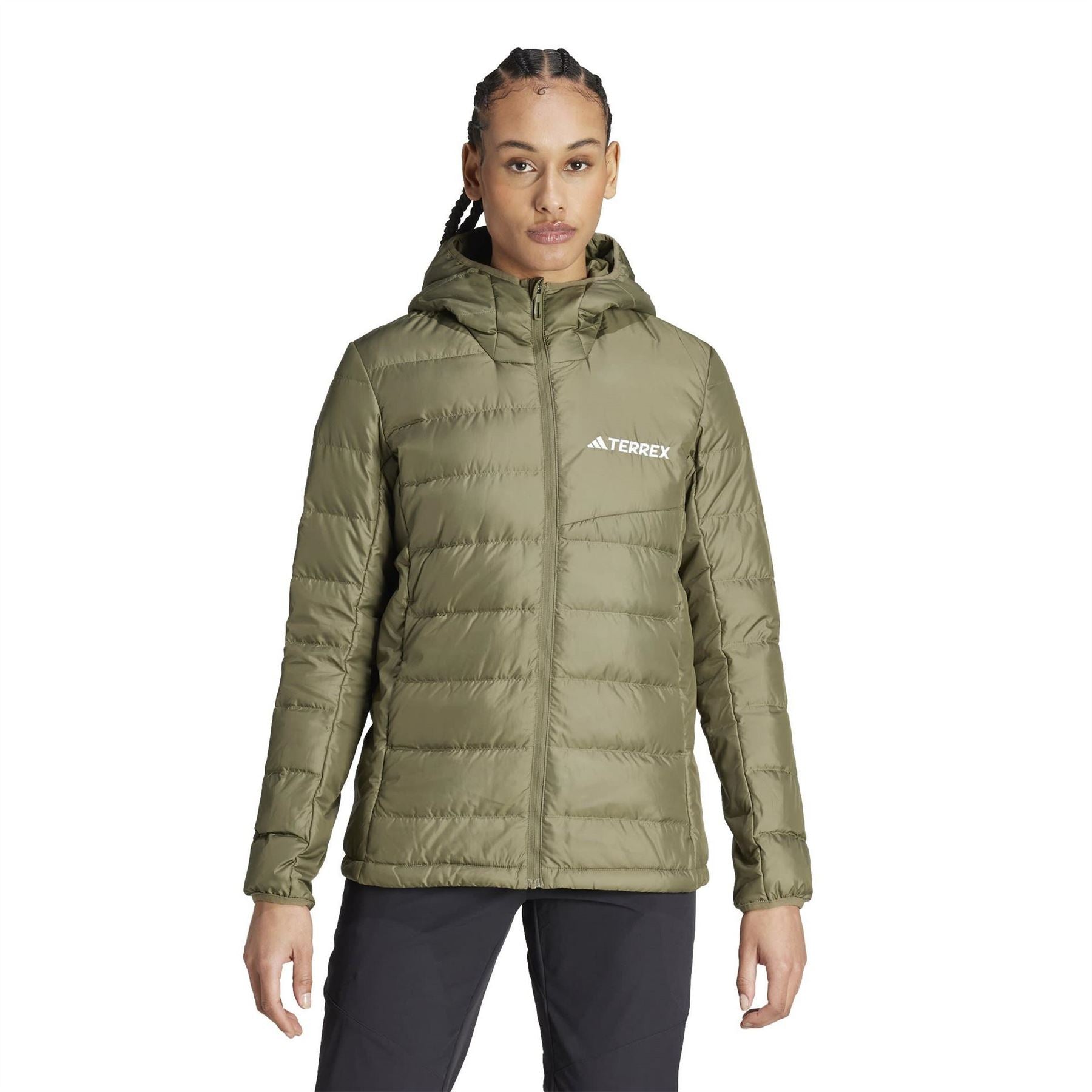 adidas Womens Terrex Multi Light Down Hooded Jacket