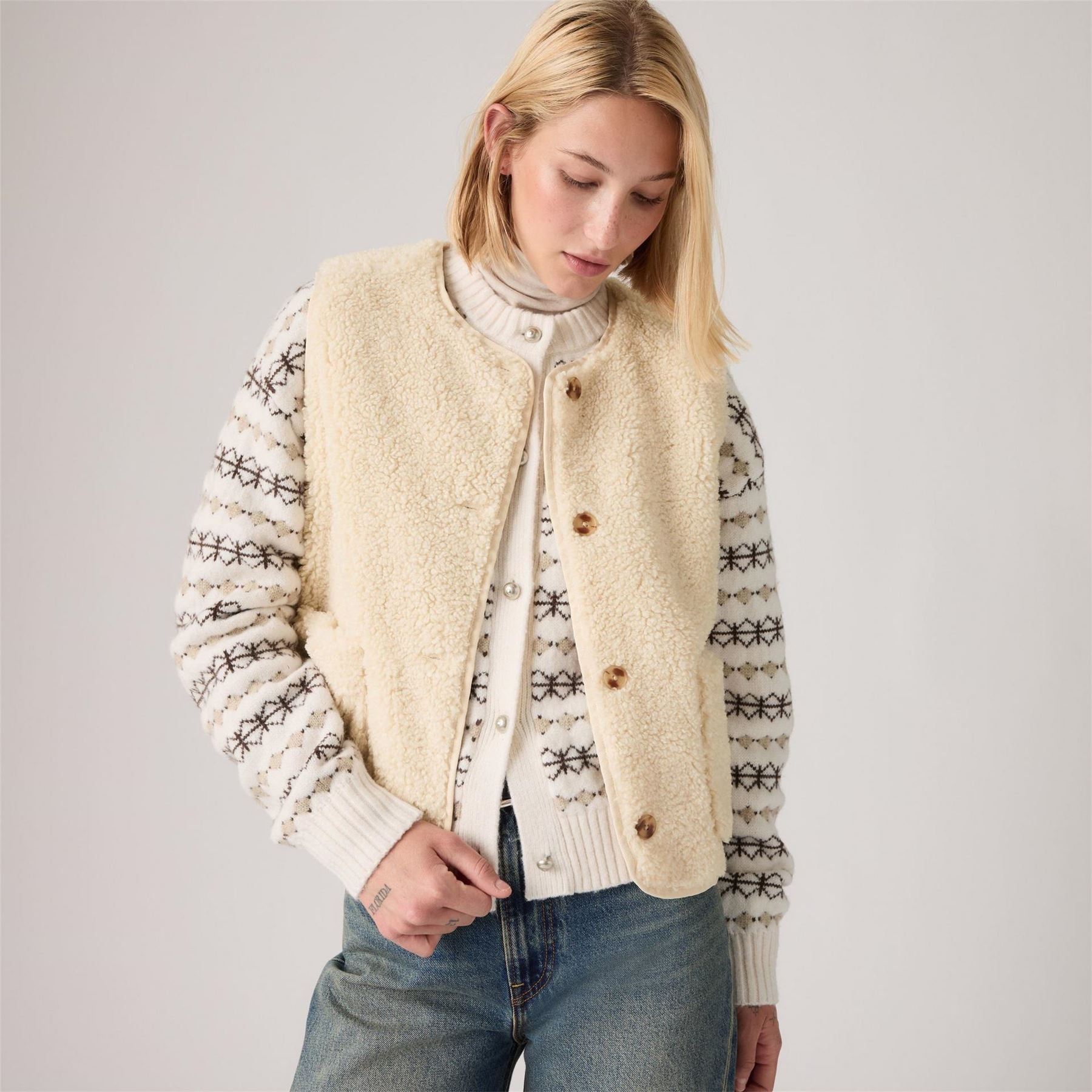 Levis Sherpa Vest Ld64