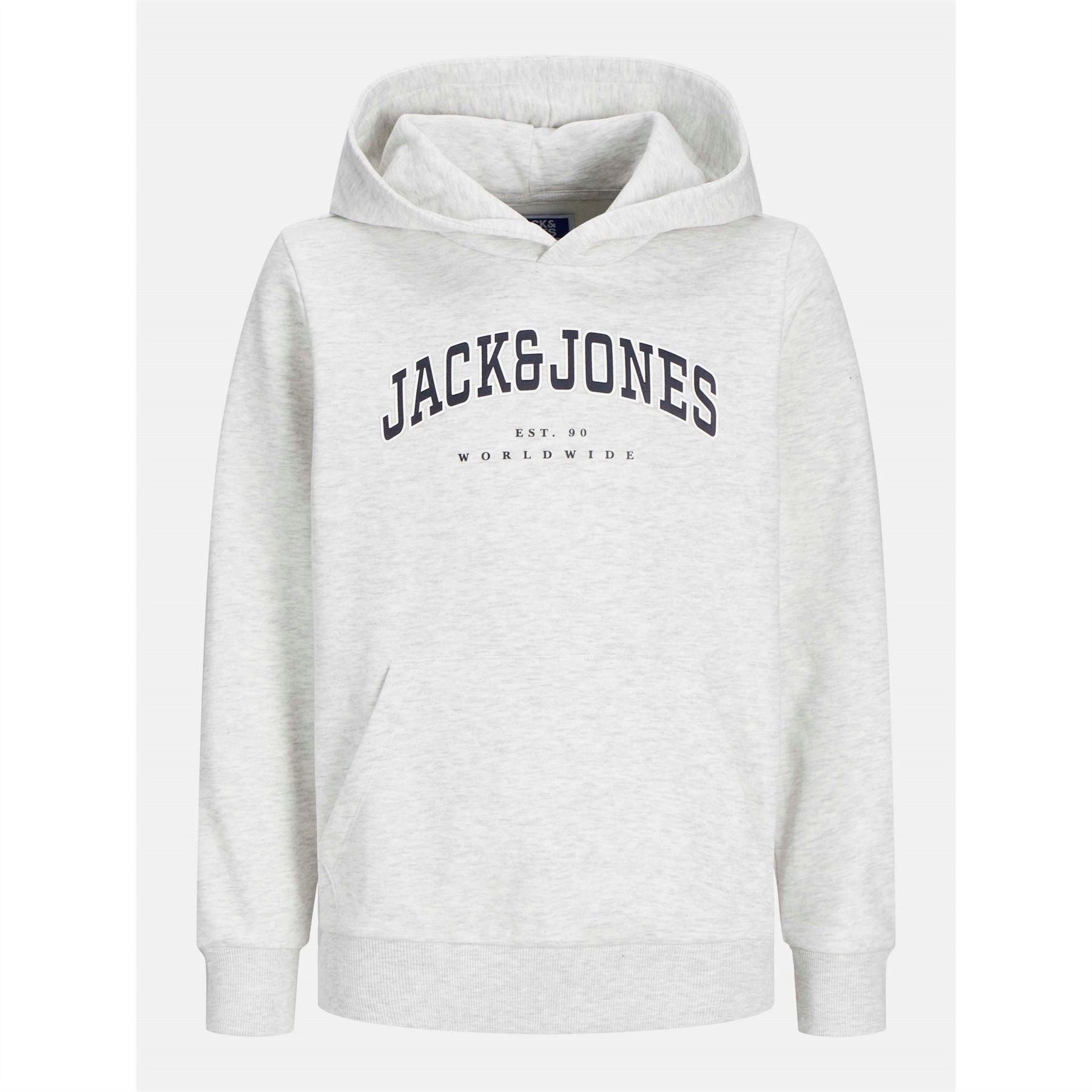 Jack and Jones Lettering Hooded Neck Long Sleeve Varsity Sweatshirt