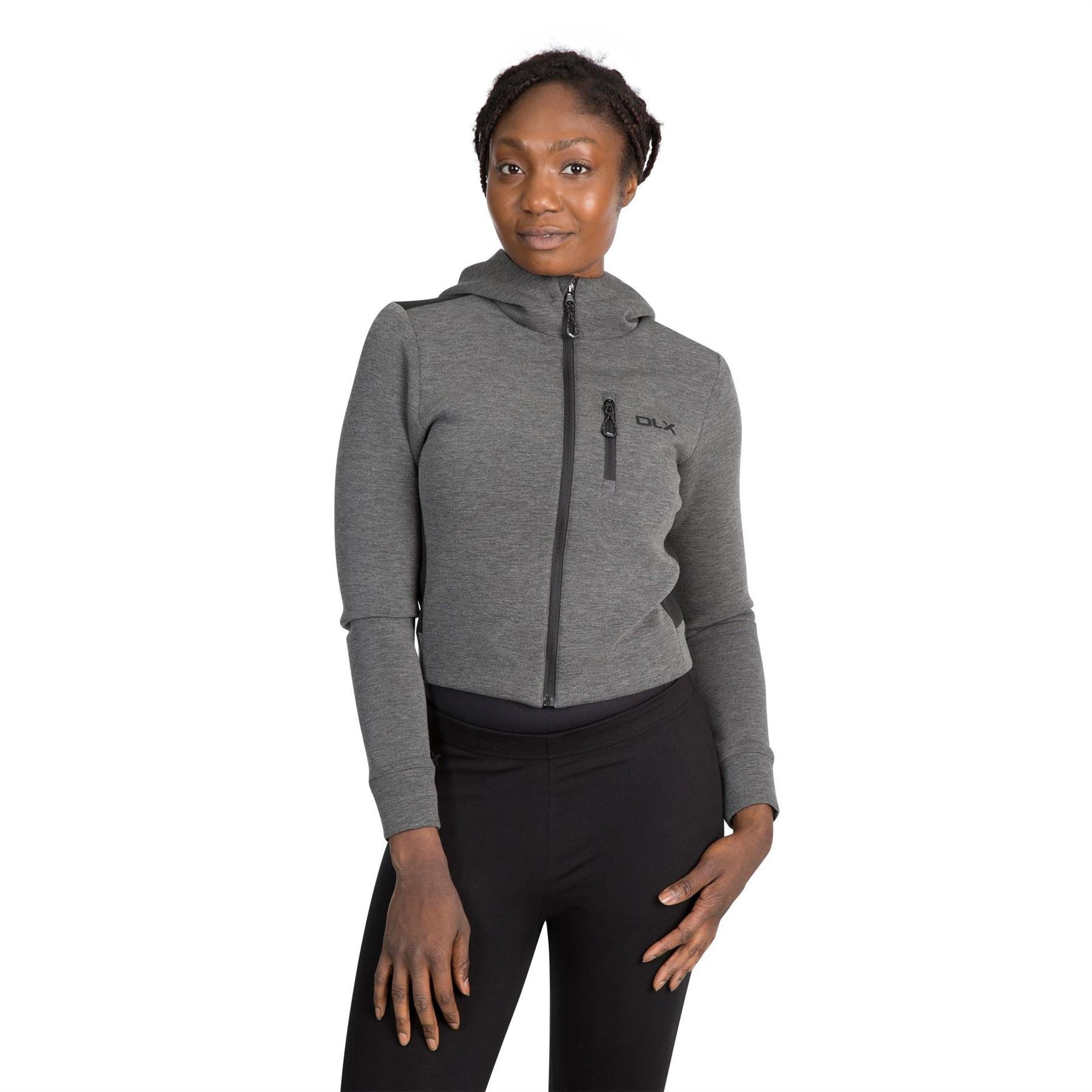 DLX Fernanda Cropped Zip Hoodie
