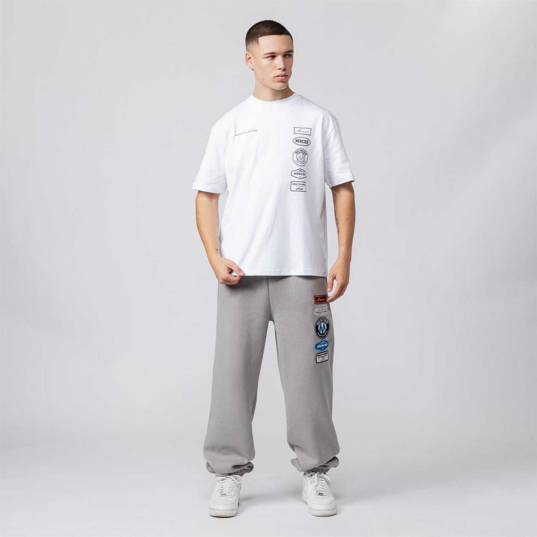 Mercier Badge Oversize Fit Crew Neck Short Sleeve T-Shirt