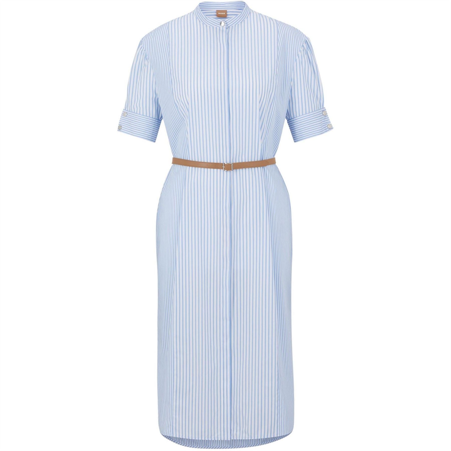 Boss Desseni Collared Neck Midi Dress