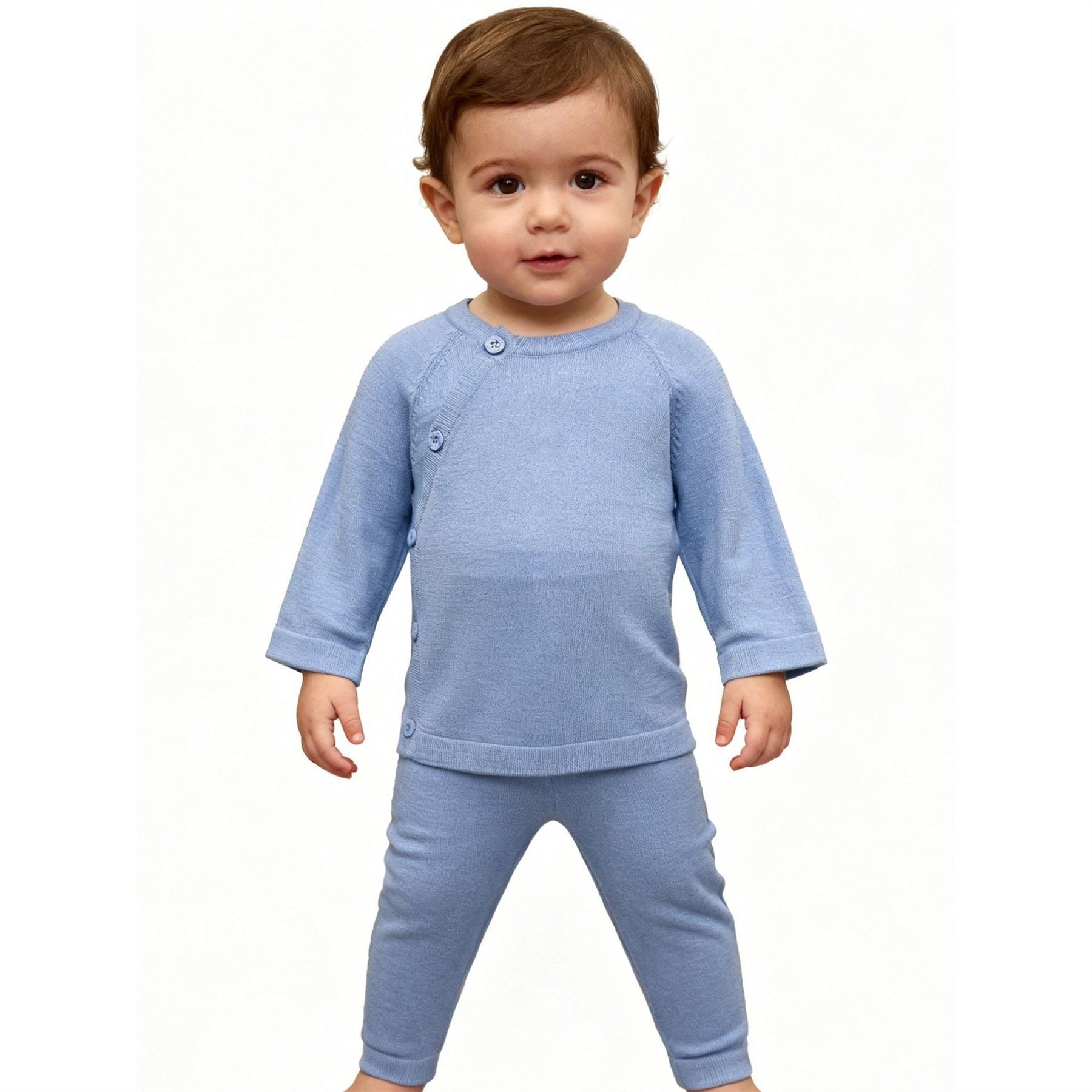 Pretty Green Cotton Long Sleeve Crew Neck Pyjama Set