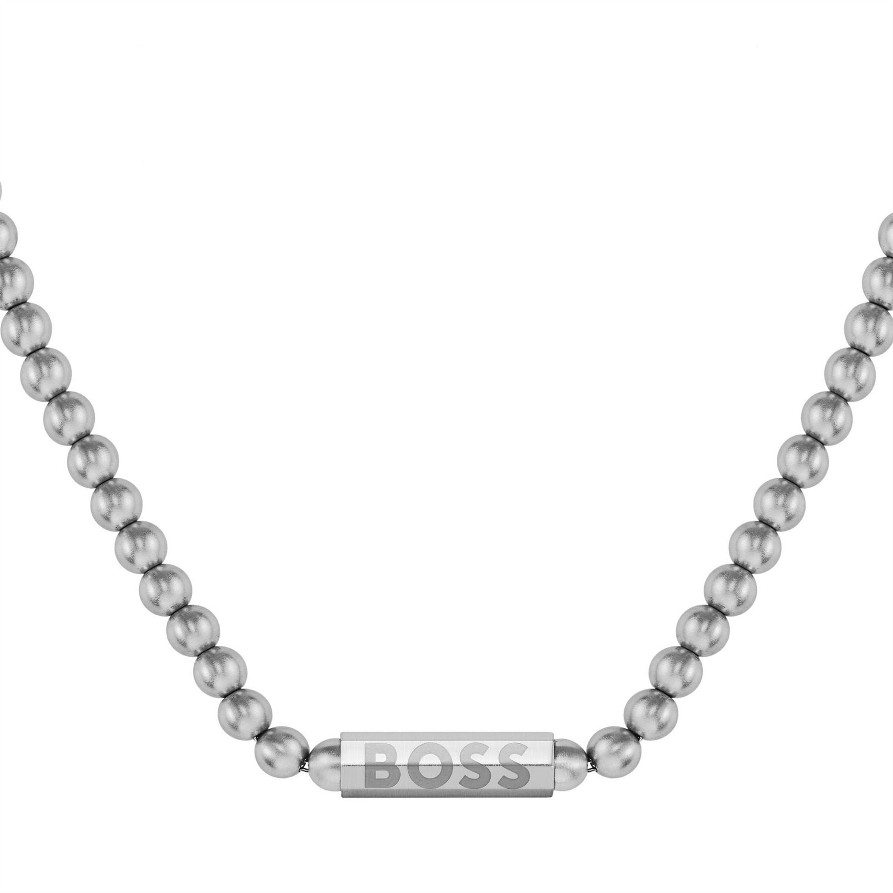 Boss Sphere Metal Necklace, Stainless Steel With Magnetic Closure