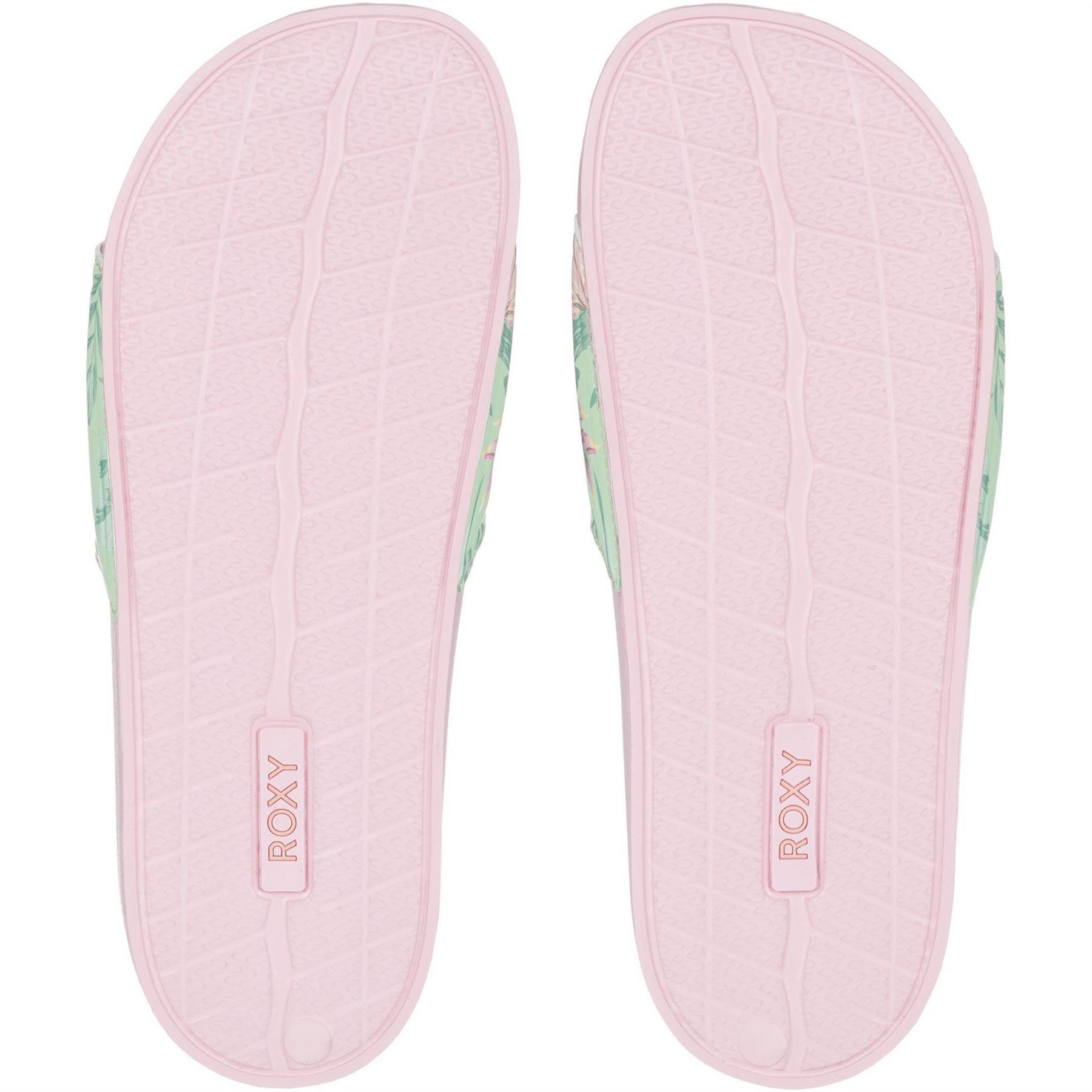 Roxy Slippy II Floral Open Toe Slide Sandals