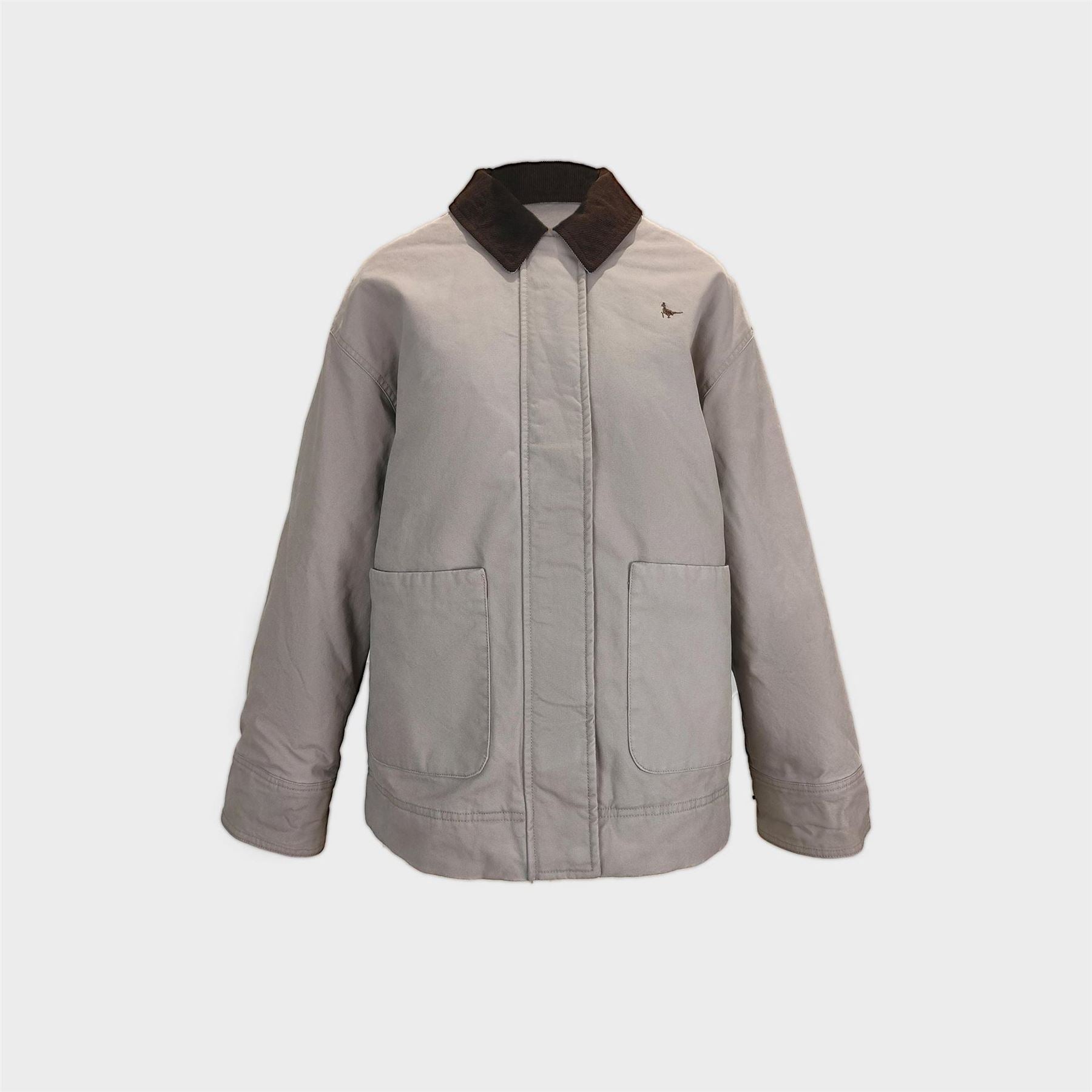 Jack Wills Barn Cotton Wind Resistant Long Sleeve Short Puffer Jacket