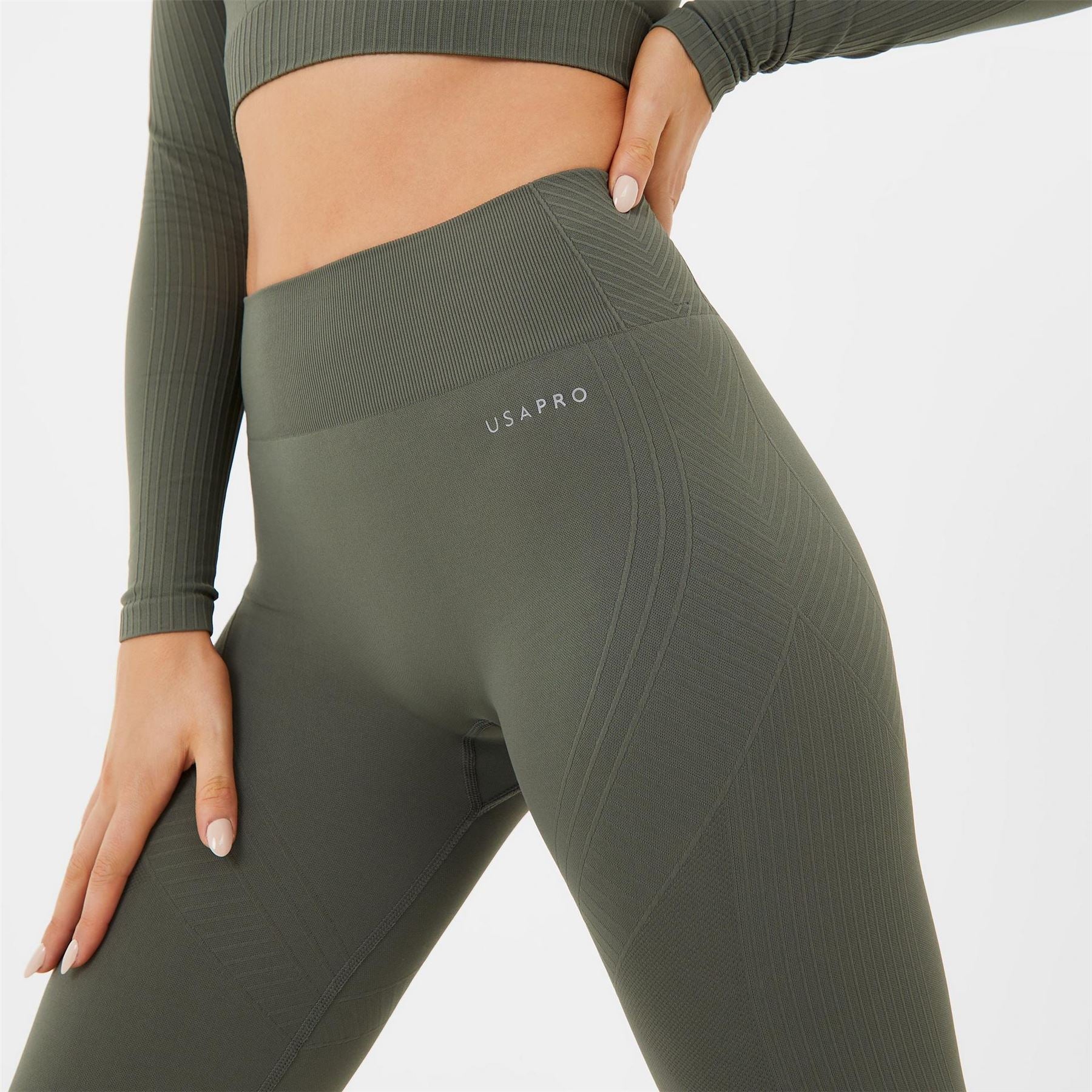 USA Pro Womens High Rise Seamless Tights