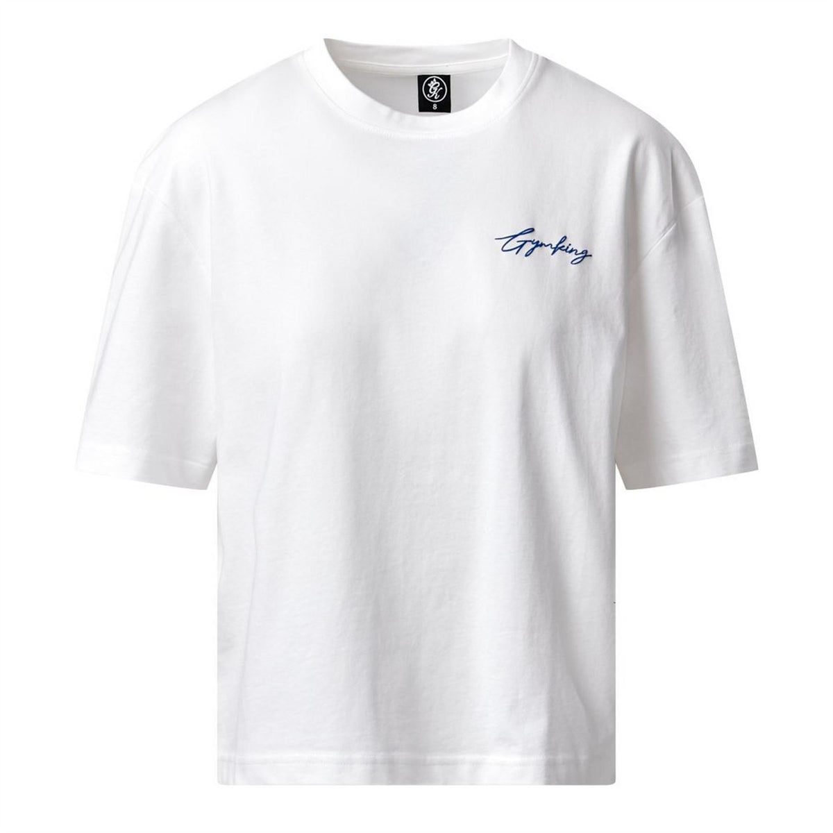 Gym King King Script Mindset Hip Length Bf Tee   Cream