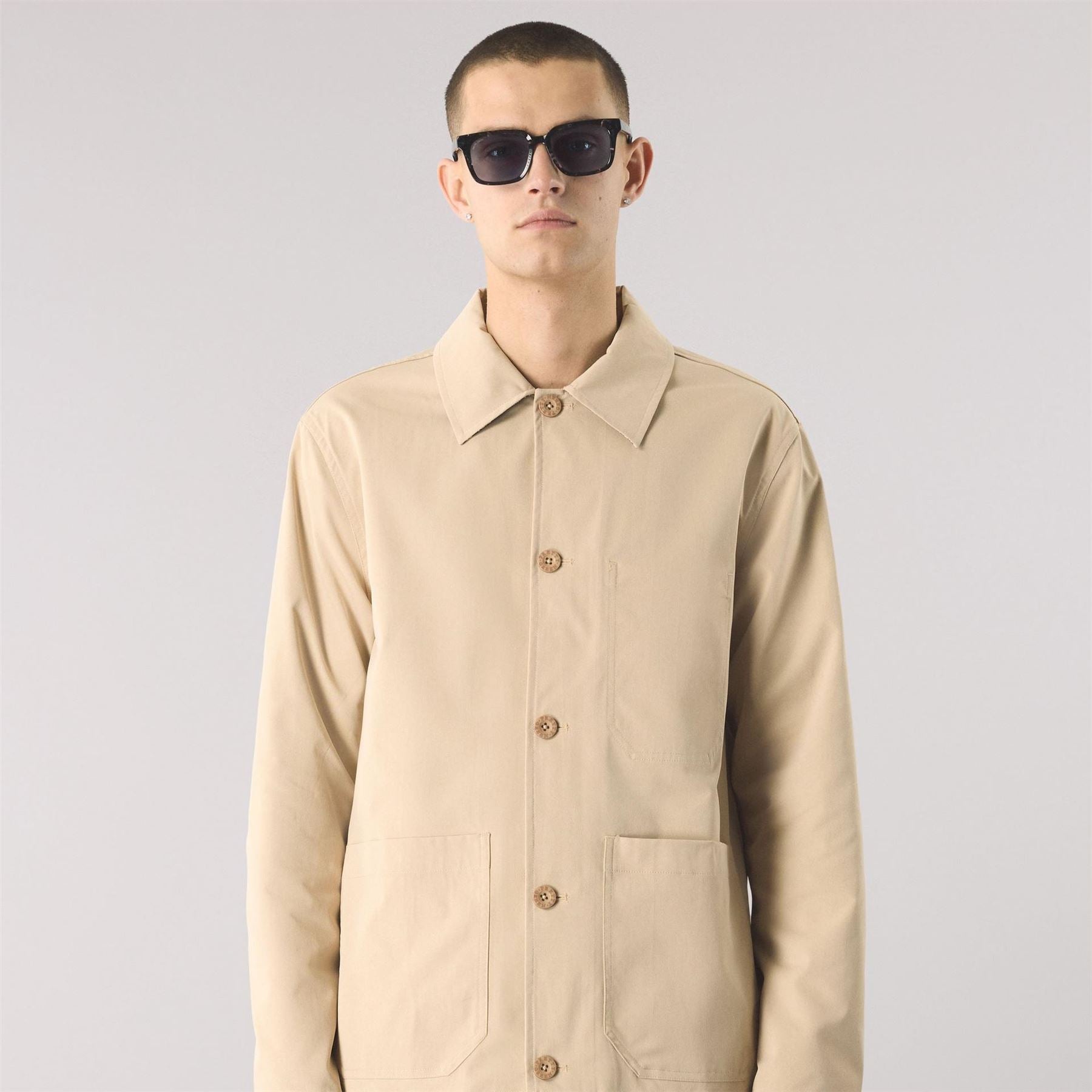 Pretty Green Didsbury Structured Relaxed Fit Overshirt
