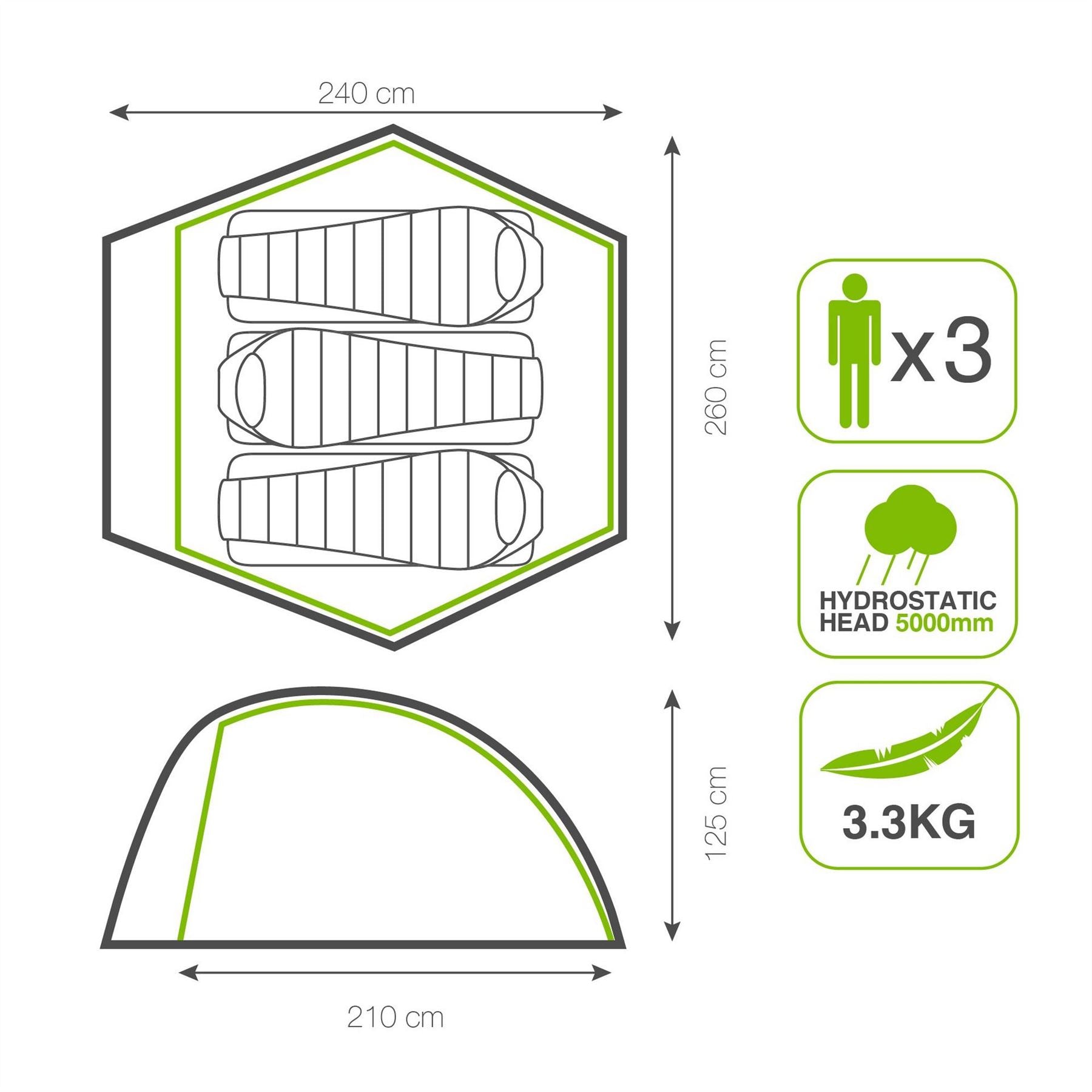 Karrimor Panther 3 Person Backpacking Tent