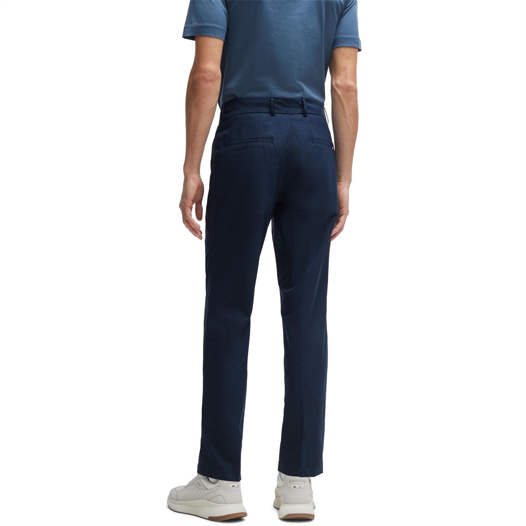 Boss Genius Solid Patterned Straight Chinos
