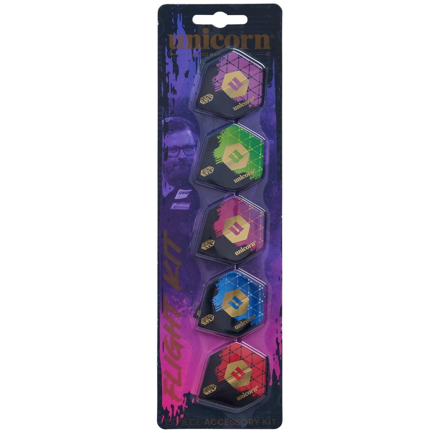 Unicorn Darts Ultrafly Dart Flights  Ultra Durable 100 Micron Polyester  5 Sets   15 Flights  Stunning