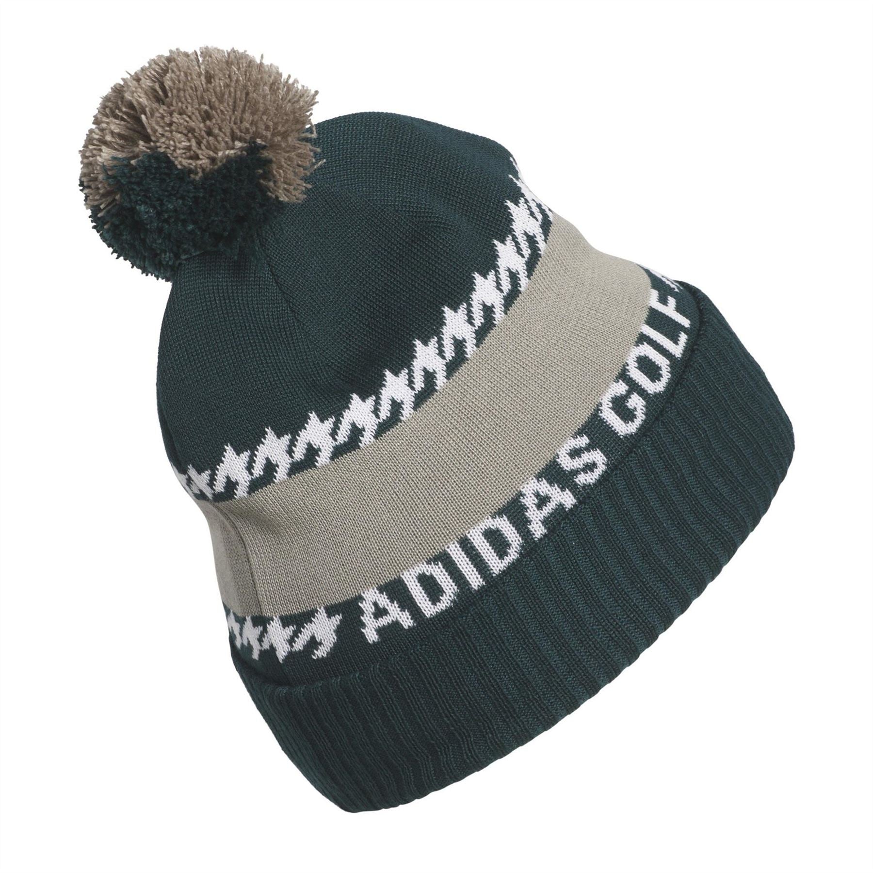 adidas Logo Lettering Soft Feel Bobble Hat with Pom Pom