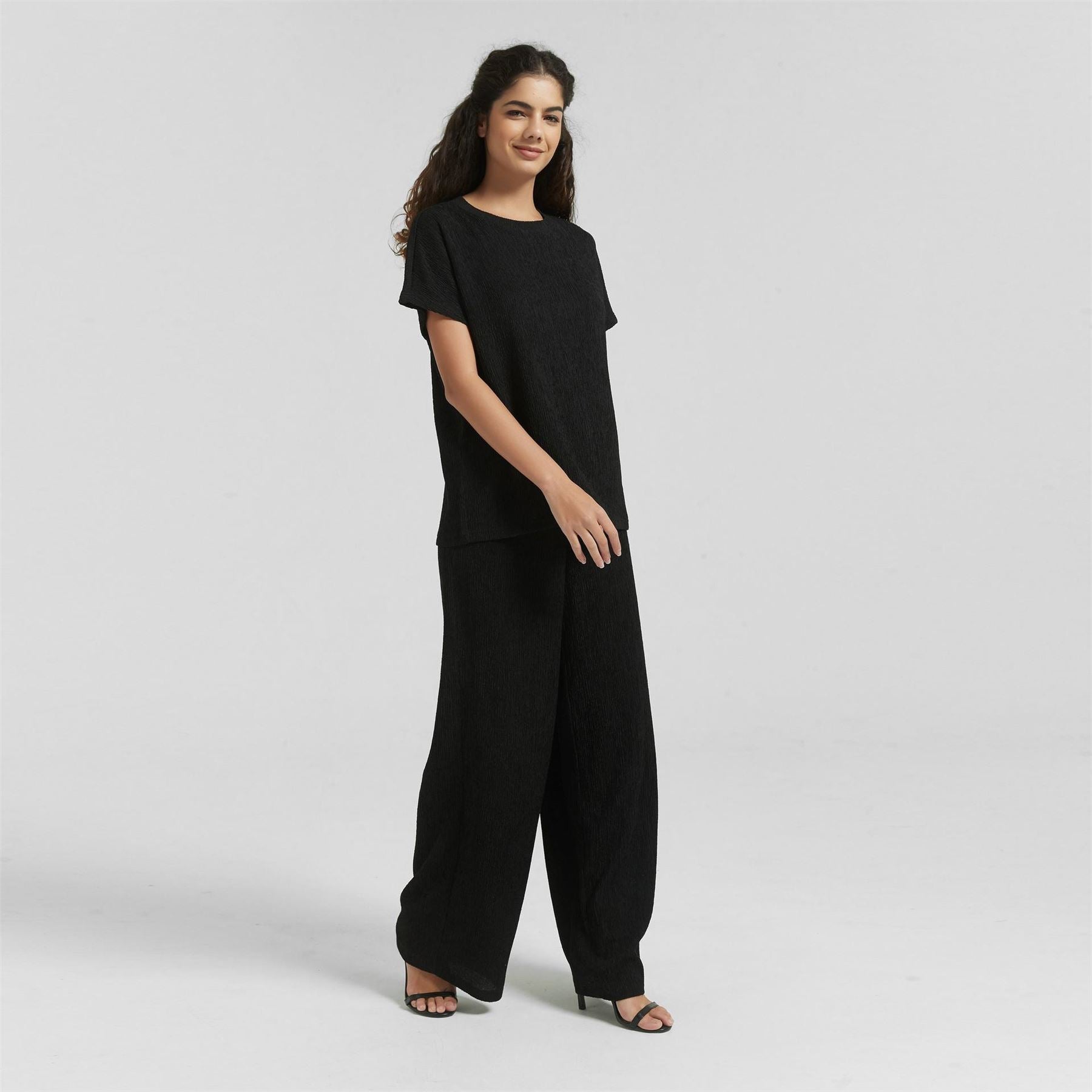 Be You Crew Neck Short Sleeve T-Shirt Coord Pants Set