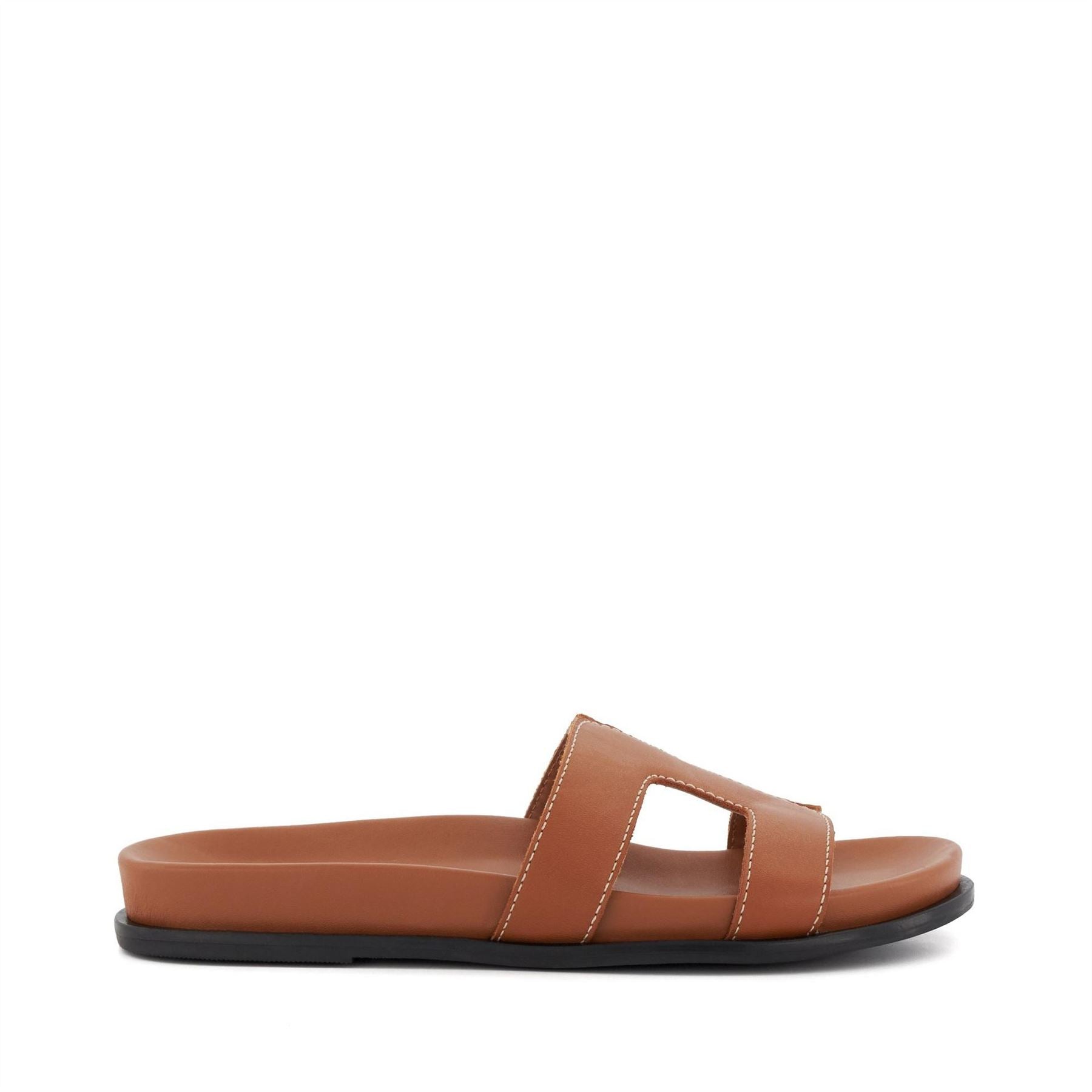 Dune London Lo Loupa Open Toe Flat Slides Sandals