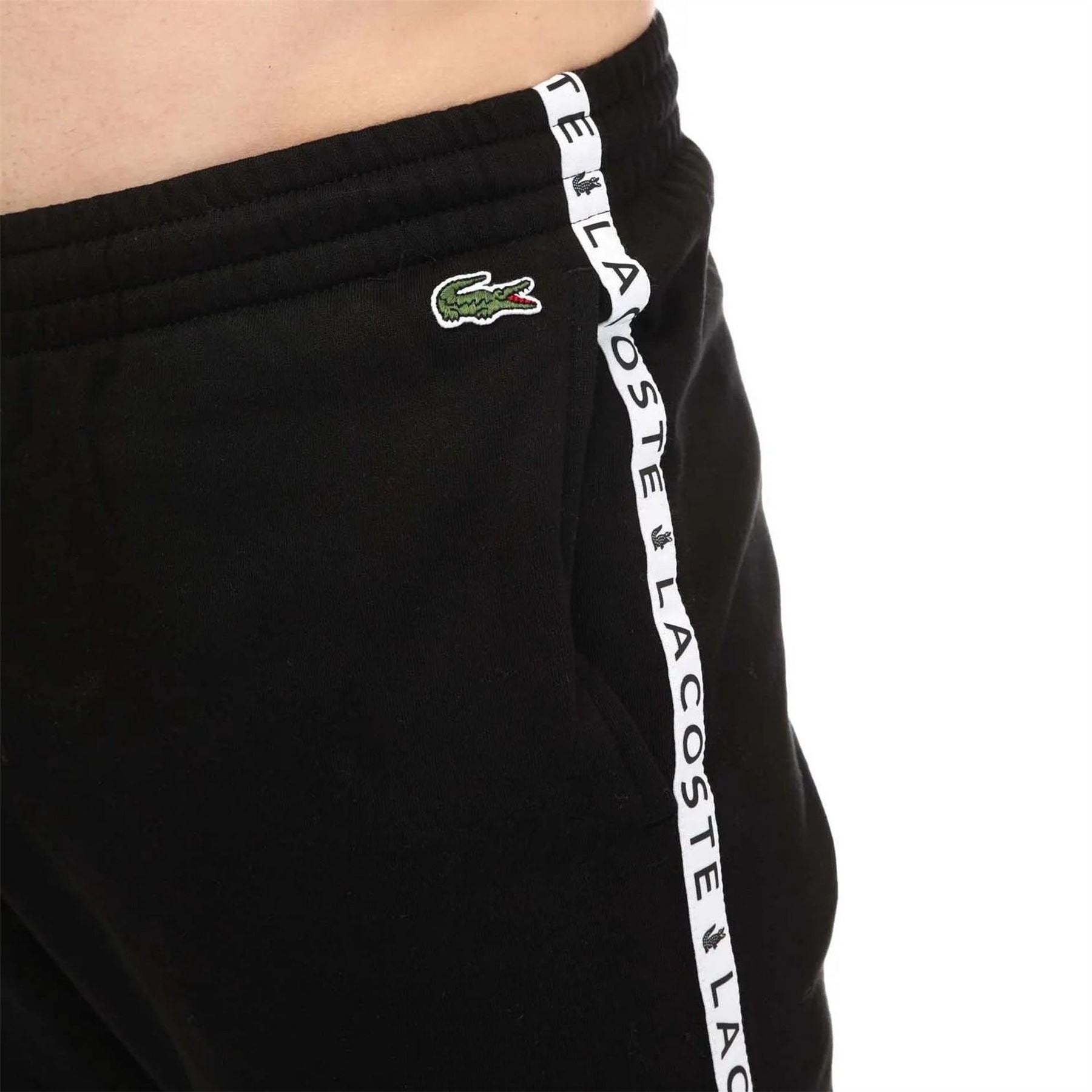 Lacoste Tape Logo Closed Hem Fleece Joggers