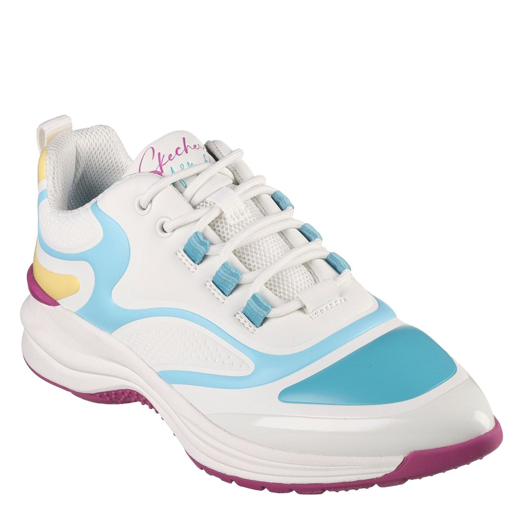 Skechers Womens Hot Melt Embossed Neoprene Low Top Trainers
