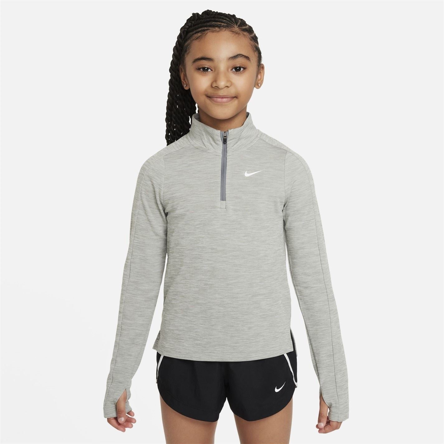 Nike Older Girls Dri Fit Long Sleeve Half Zip