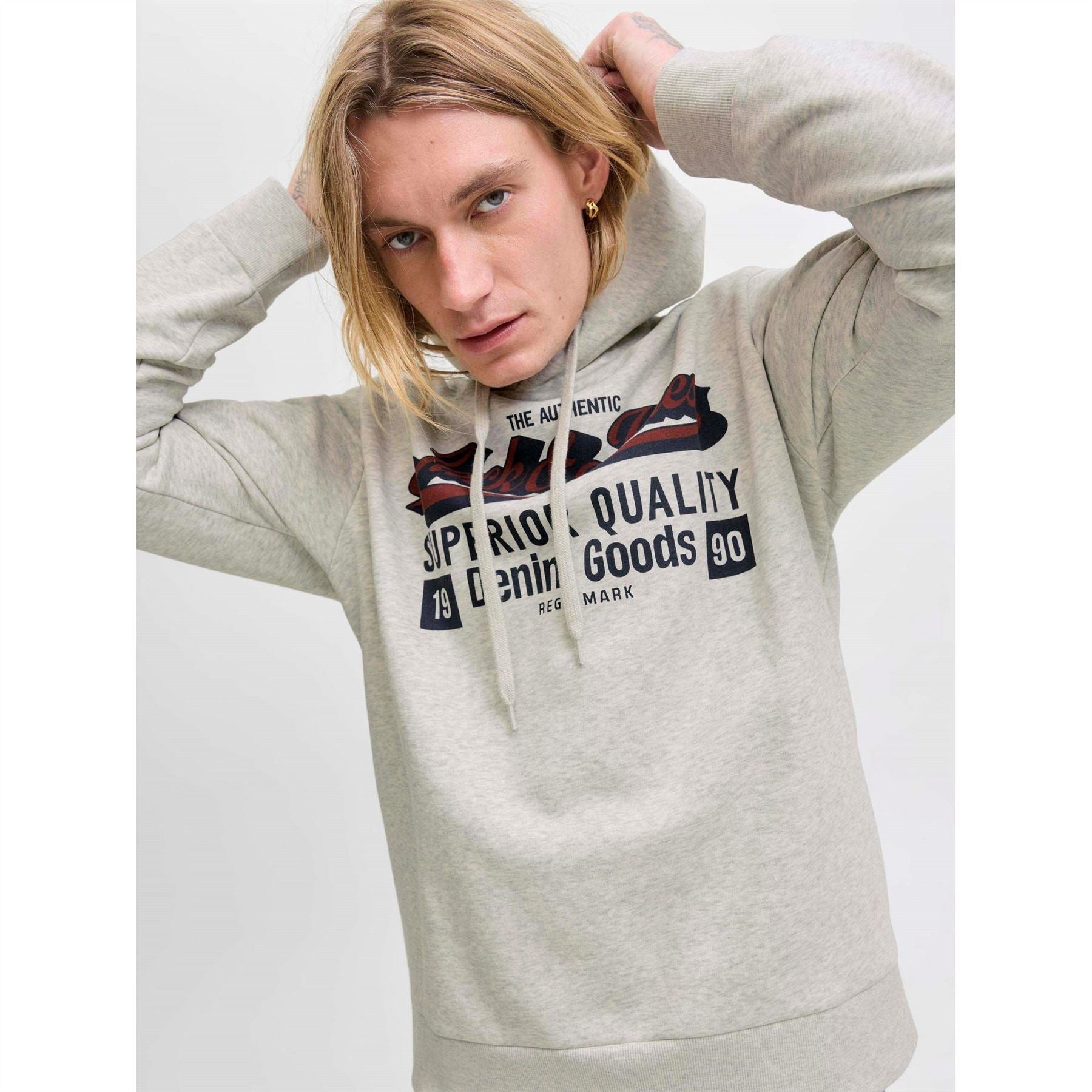 Jack and Jones Mens Logo Hoodie