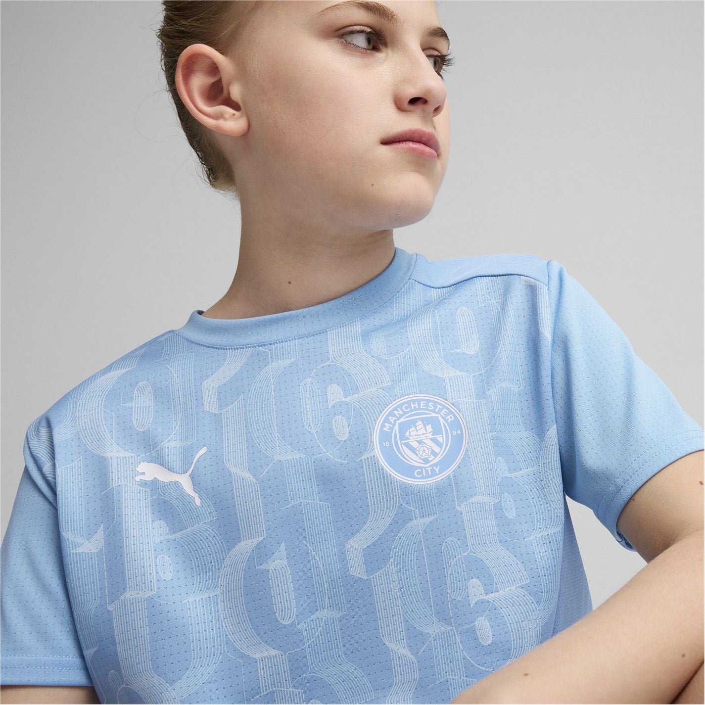 Puma Manchester City Prematch Shirt 2024 2025 Junior
