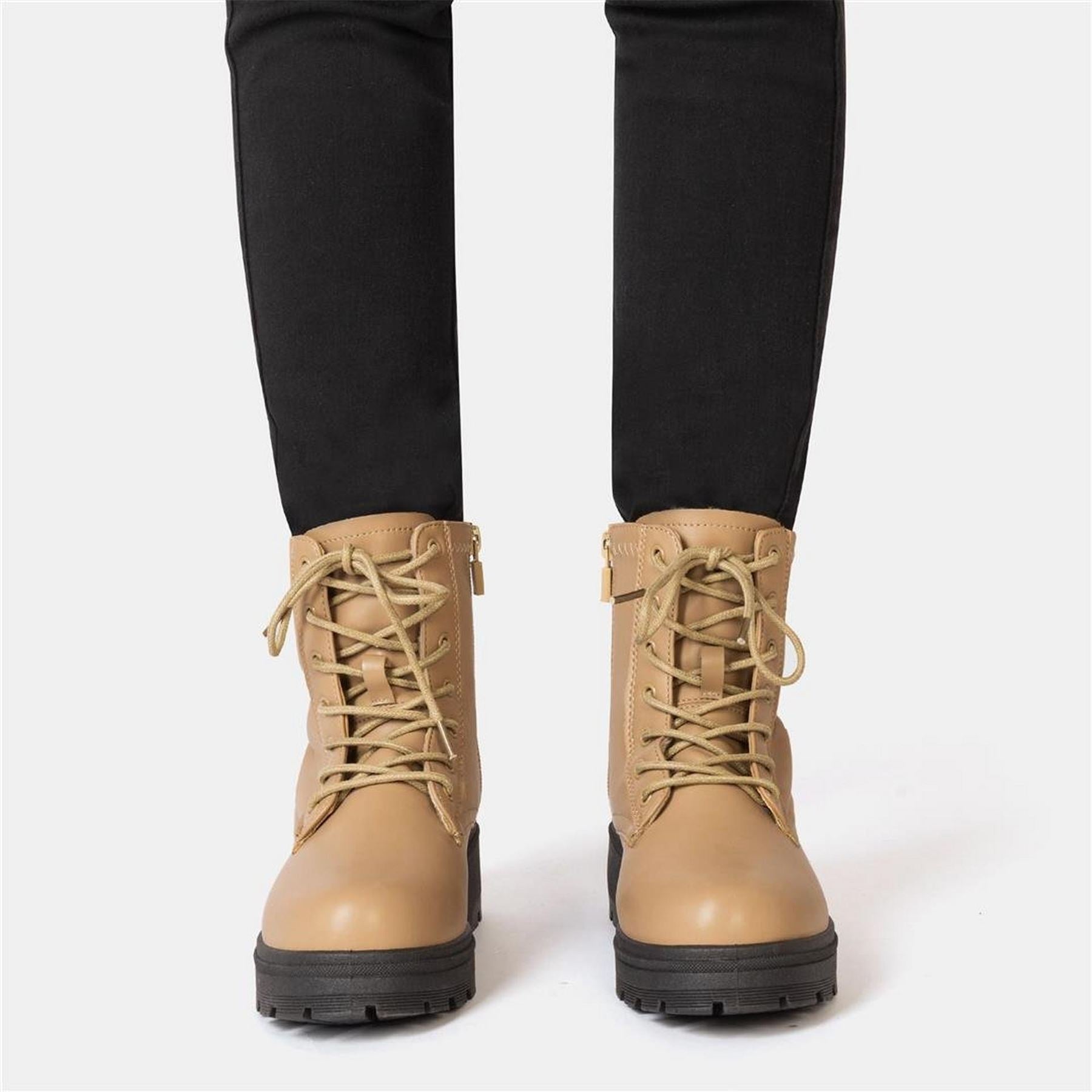 I Saw It First Womens Saw It First Biker Ankle Boots