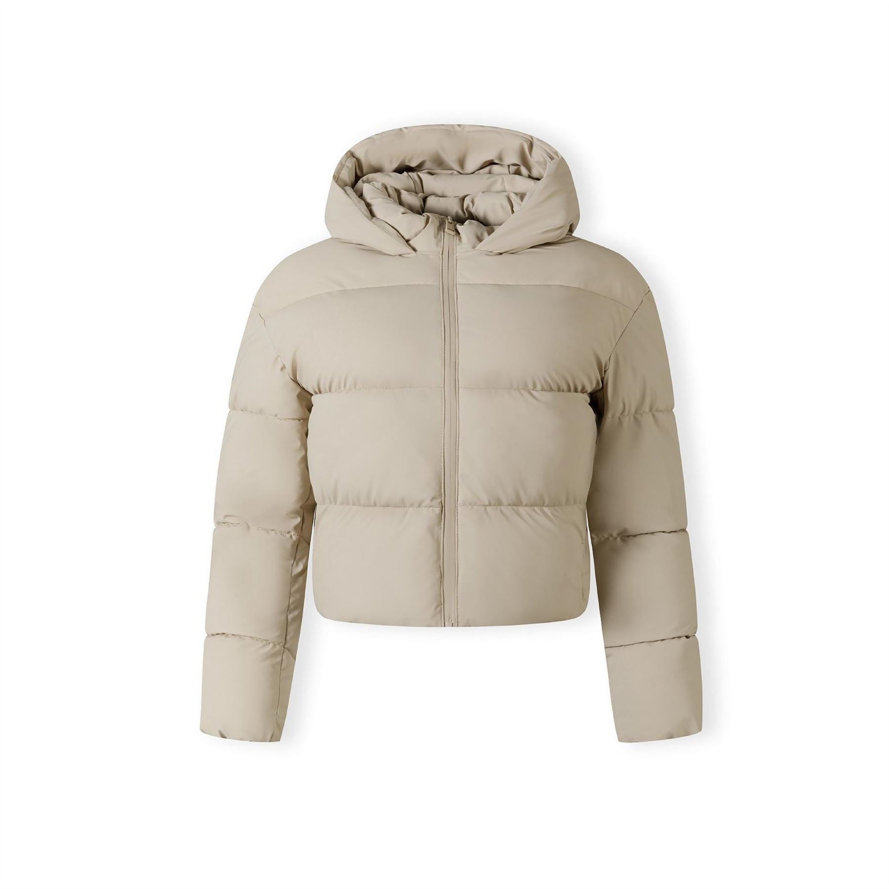 Minoti Women Short Quilted Water Repellent Jacket With Hood Grey