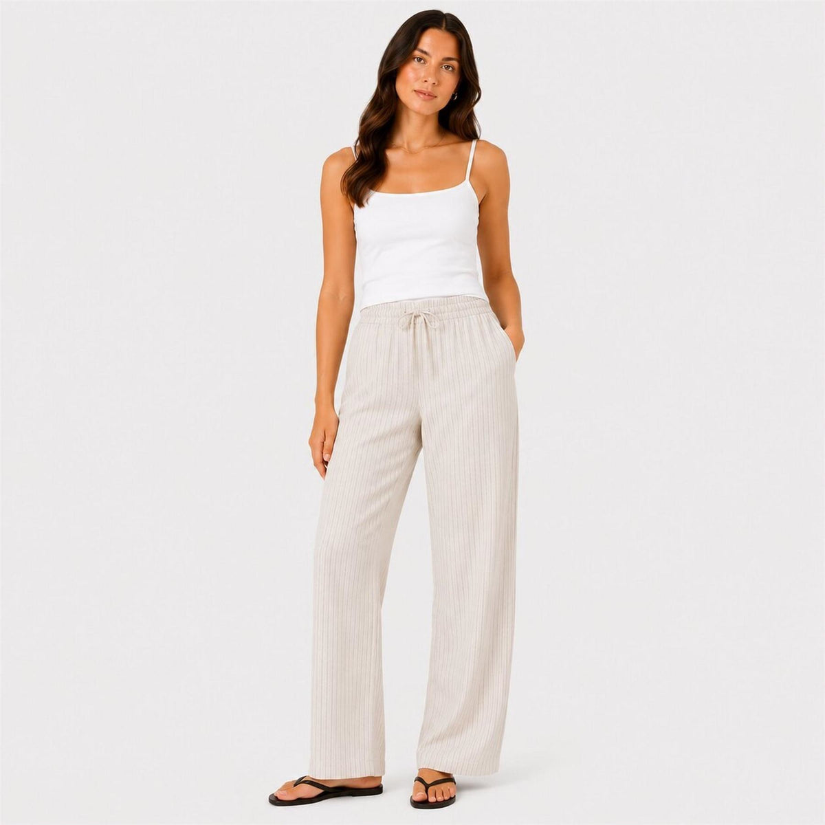 I Saw It First Striped Straight Leg Trousers