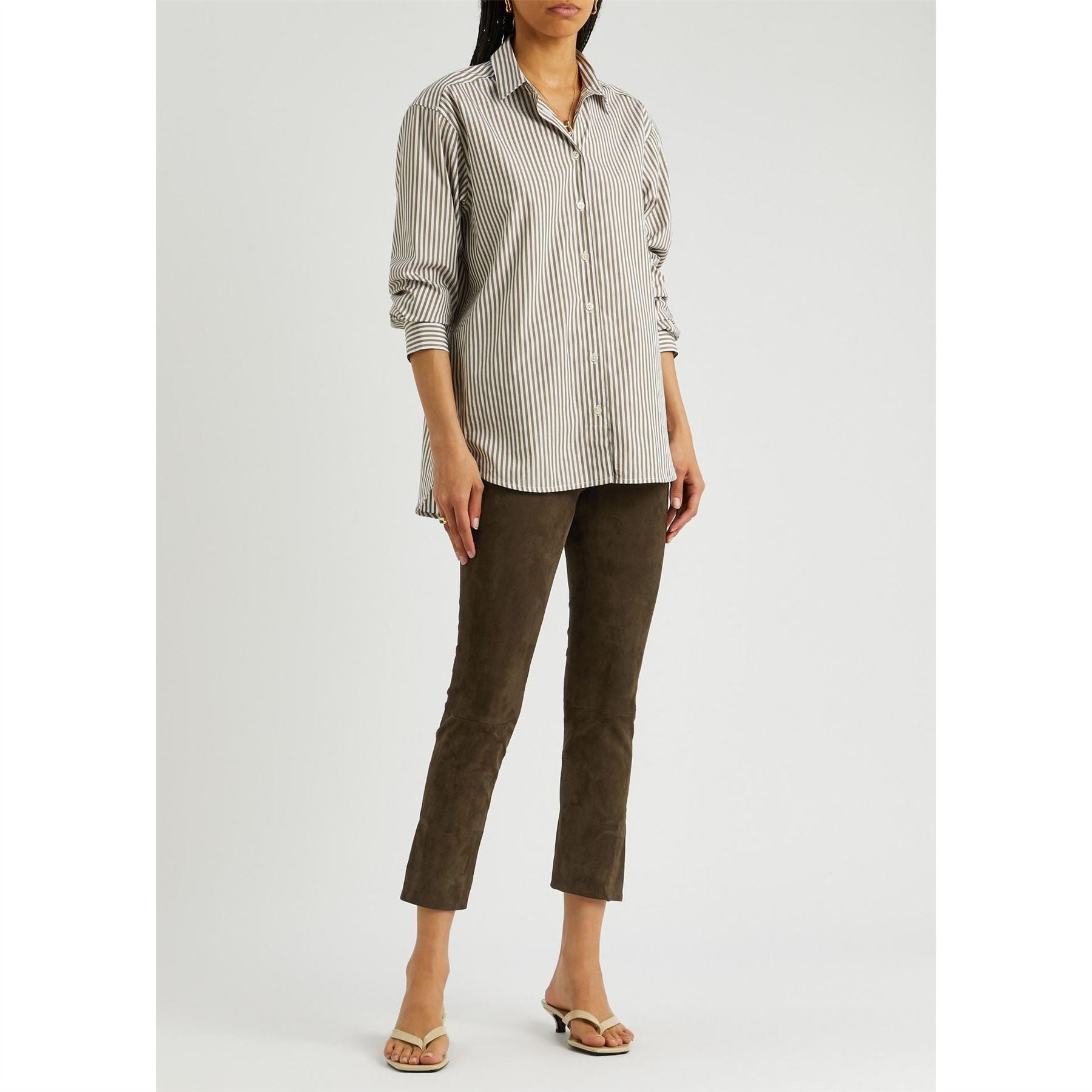 Vince Stretch Suede Split Hem Trou
