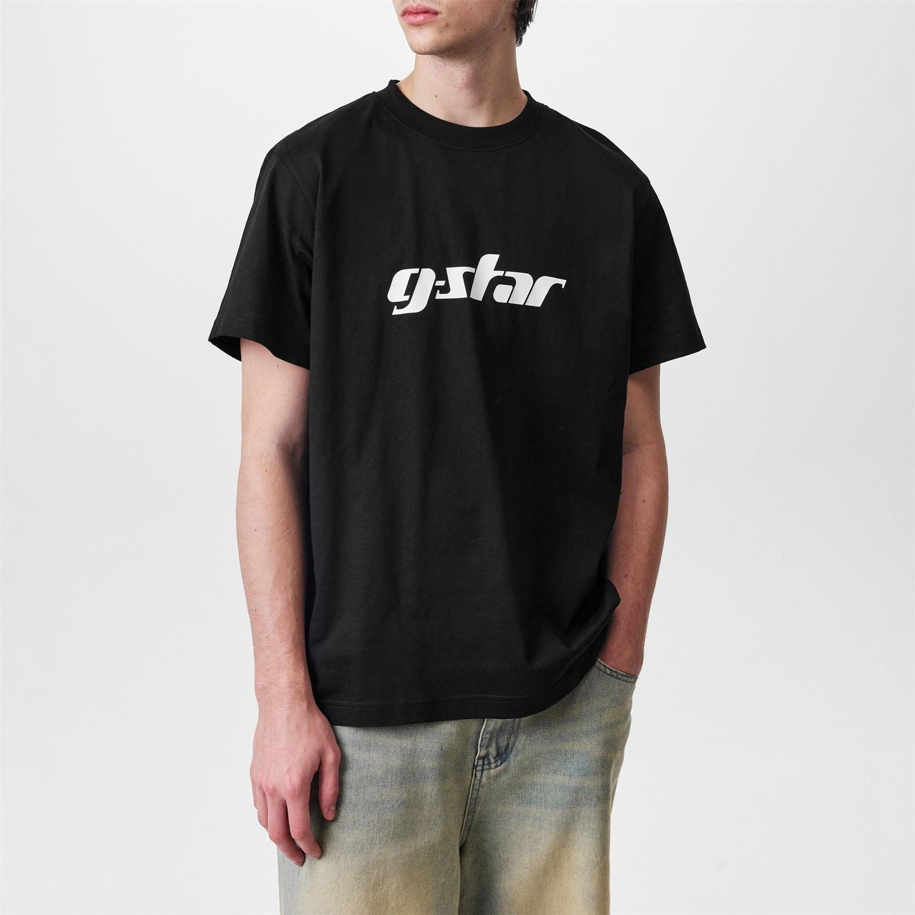 G Star Cursive Lettering Regular Fit T-Shirt
