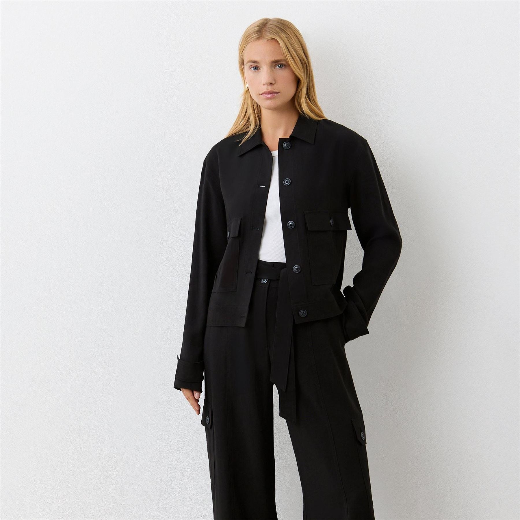 Finery Double Flap Pocket Overshirt
