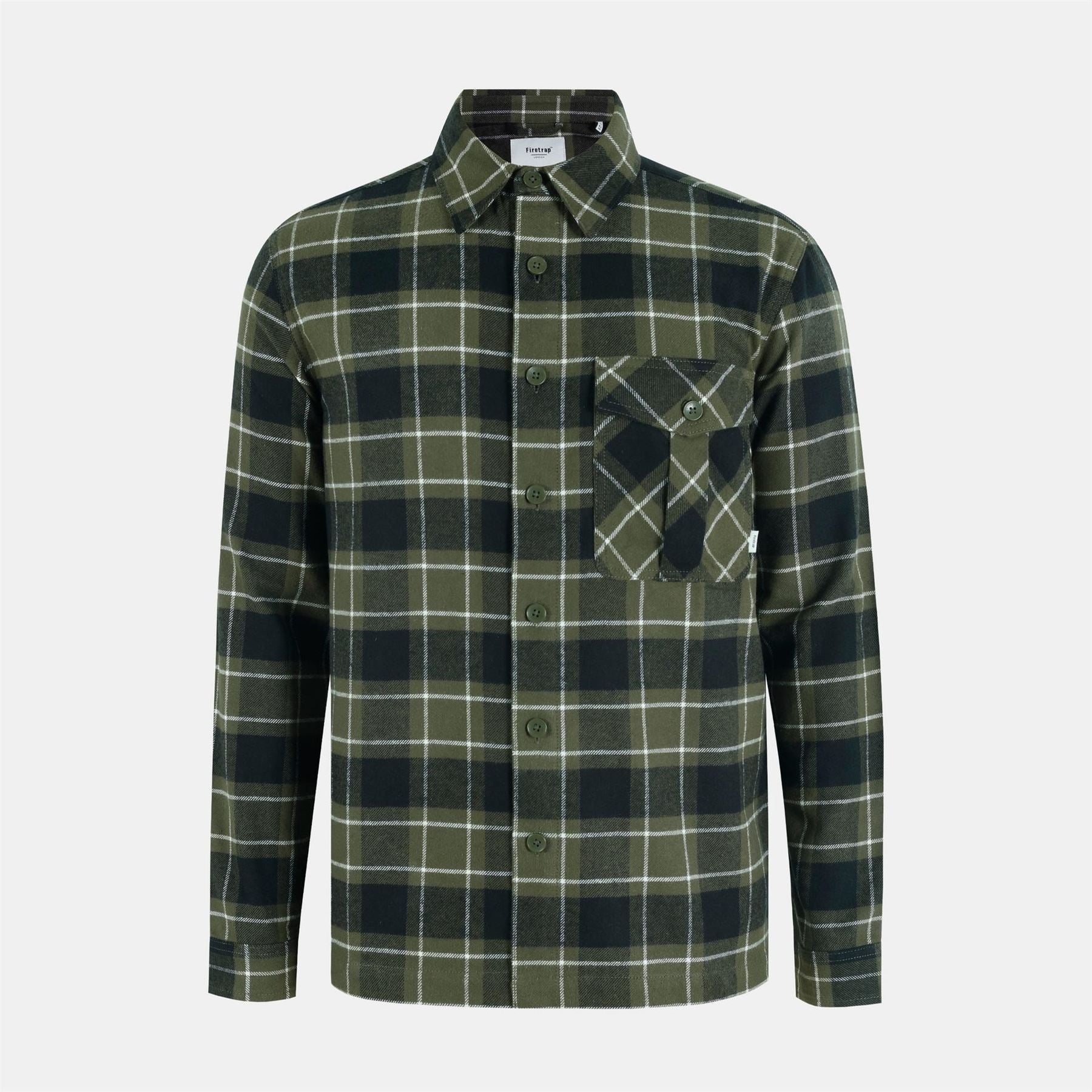 Firetrap Anthm Collared Neck Long Sleeve Shirt