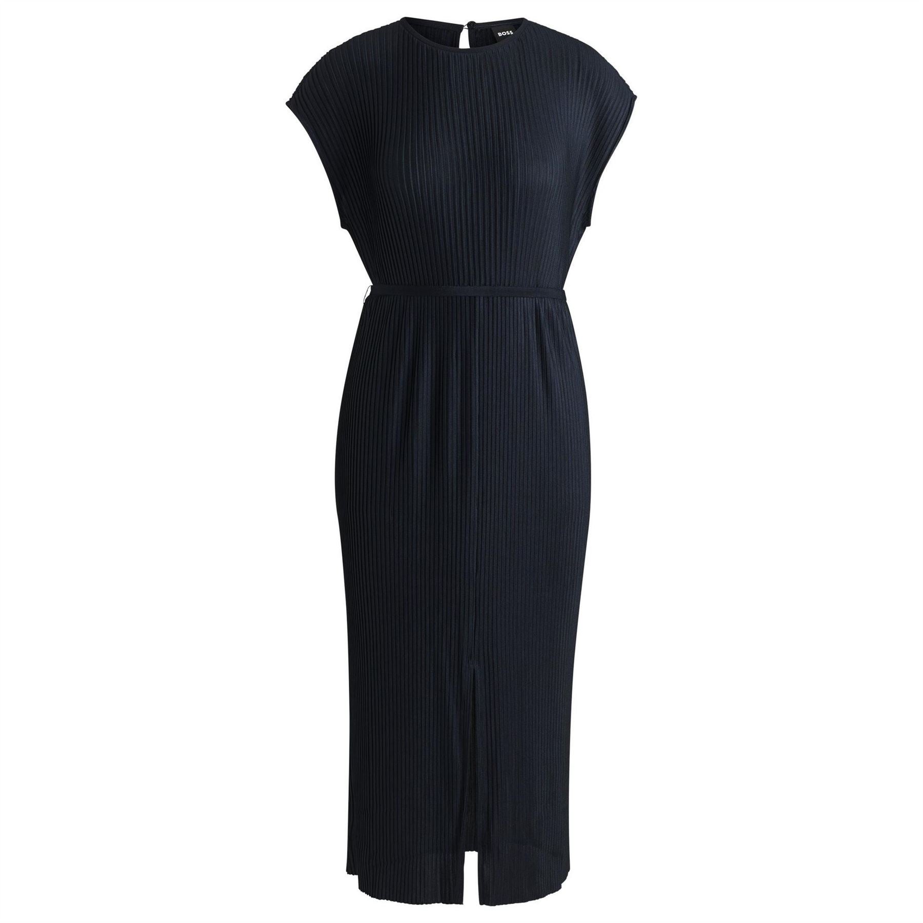 Boss Emaura Crew Neck Short Sleeve Midi Dress