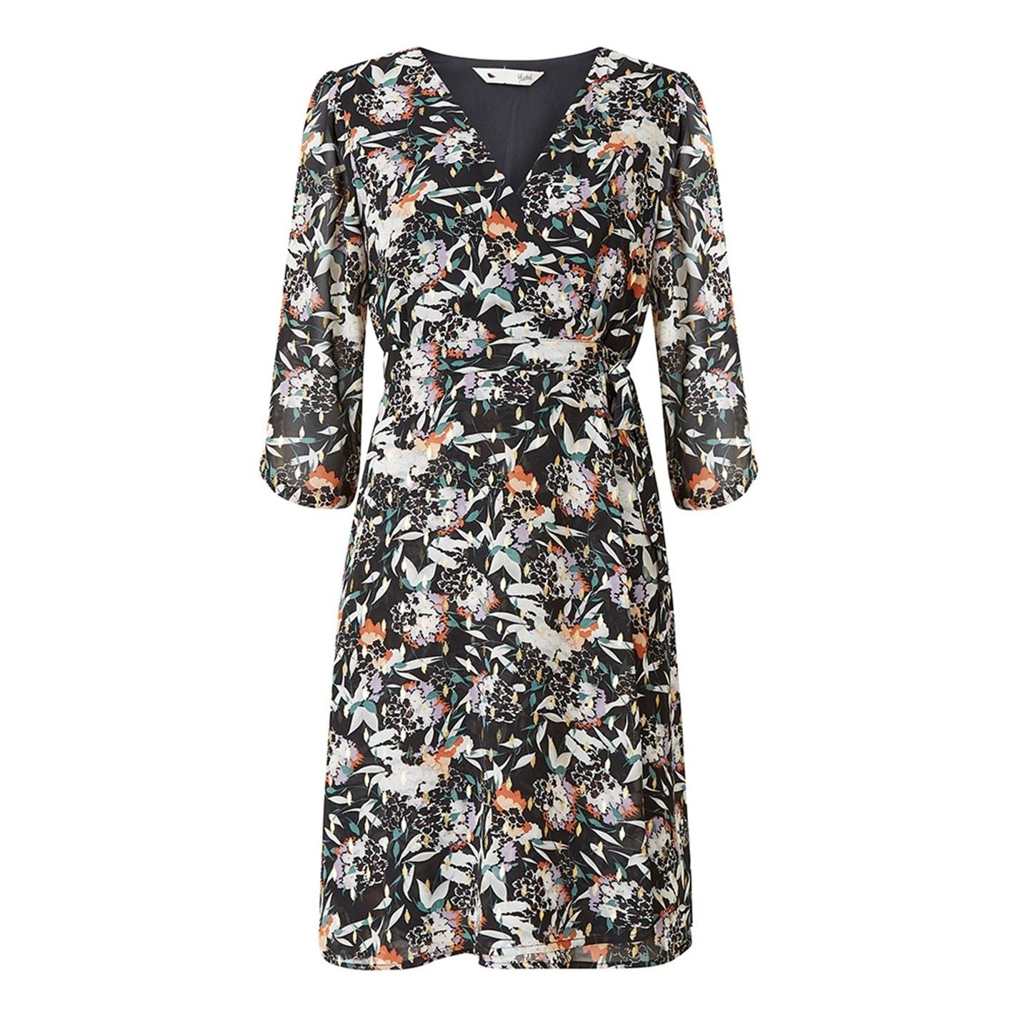 Yumi Sketchy Floral Wrap Dress