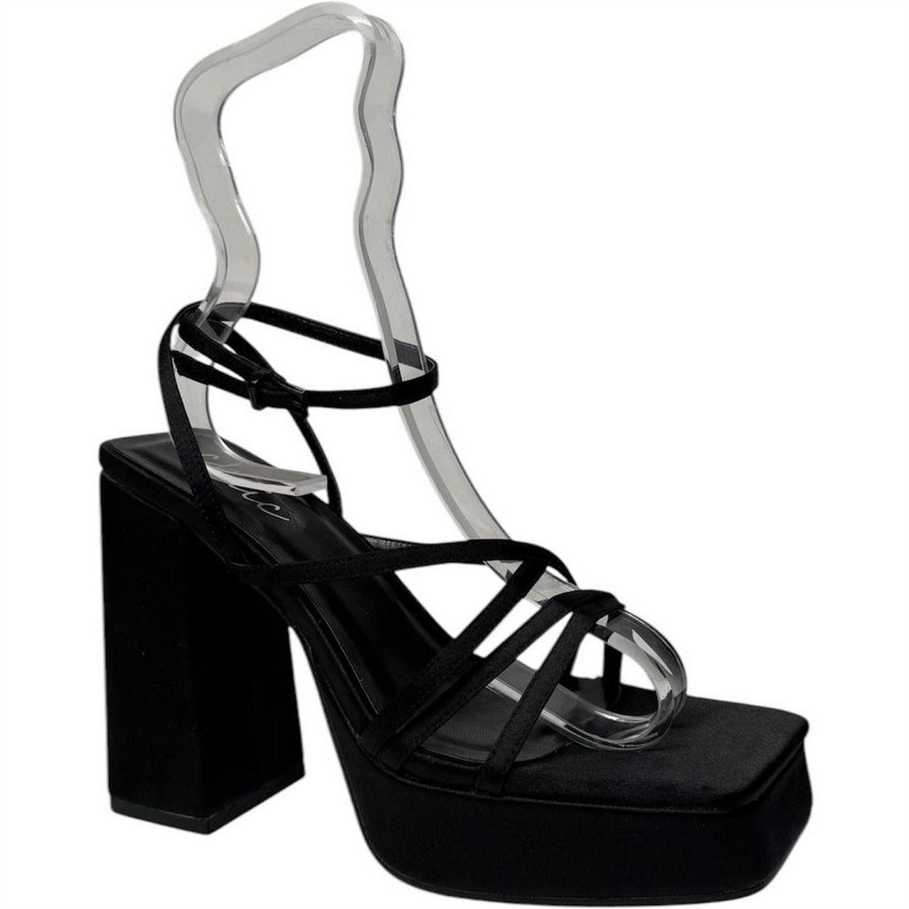 Chic Strappy Block Heel Platform Heeled Sandal