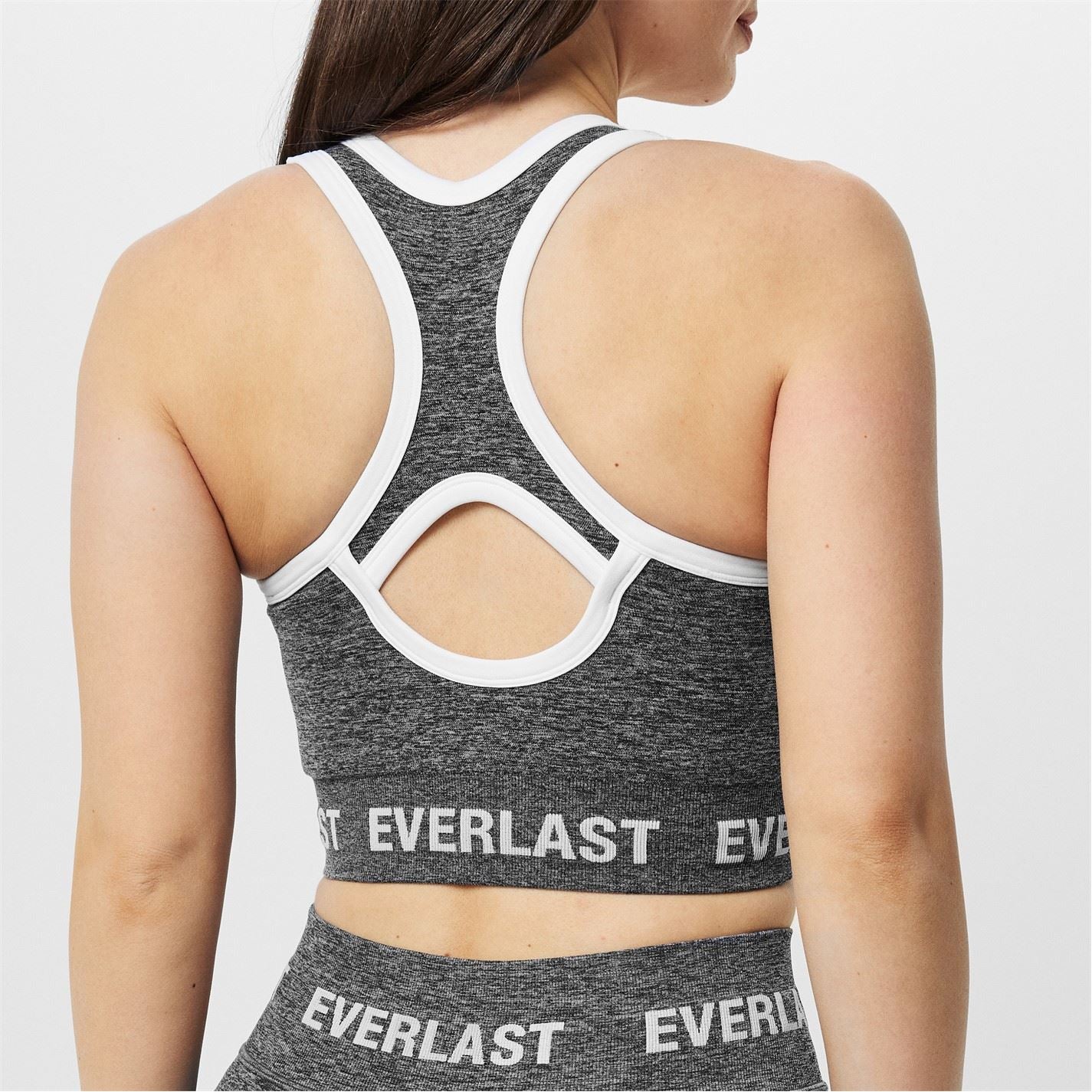 Everlast Cropped Snug Fit Crew Neck Bra