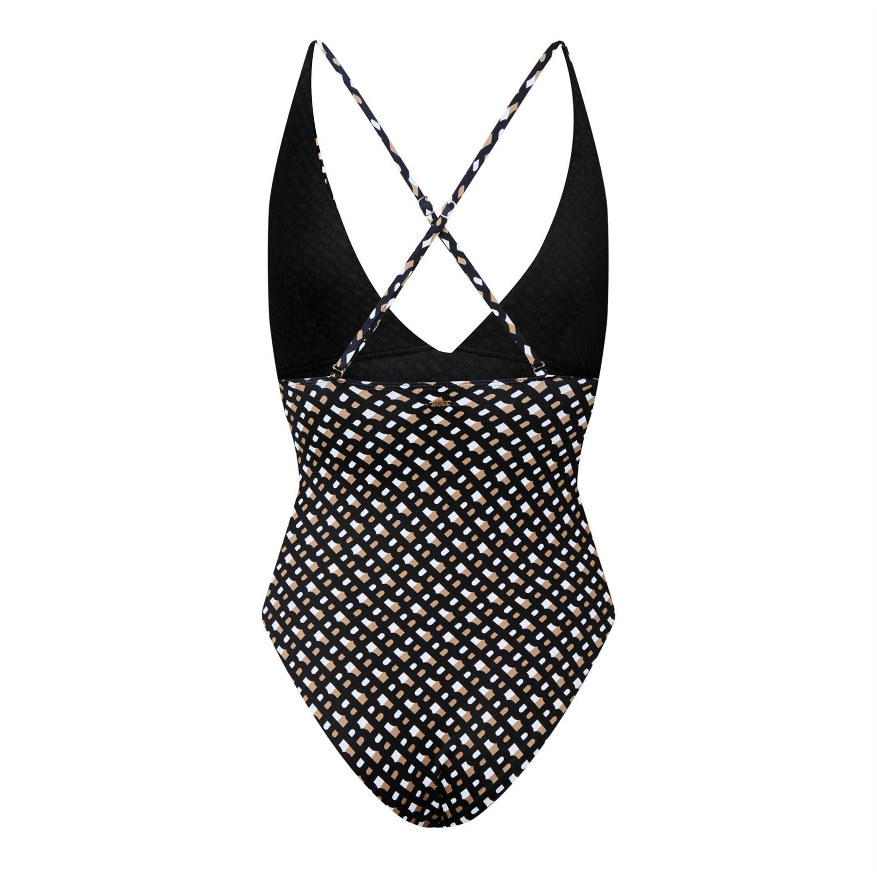Boss Monogram Geometric One Piece Swimsuit