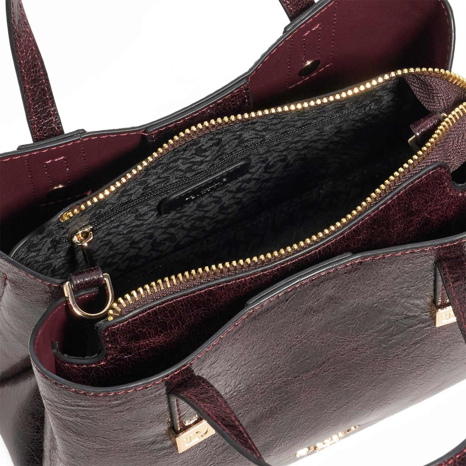 Dune London Dominantly Marble Patterned Tote with Gold Tone Hardware