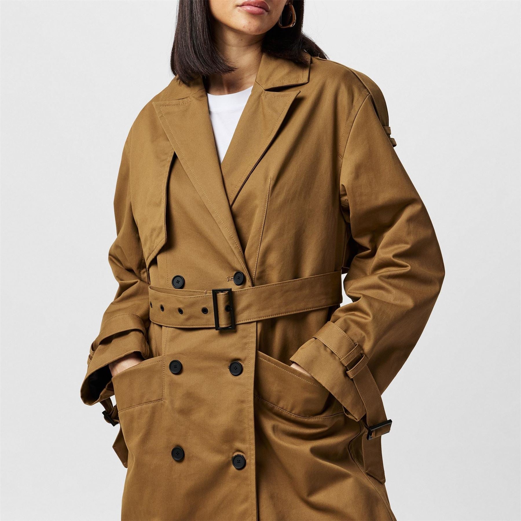 AllSaints Wyatt Collared Neck Relaxed Fit Coat