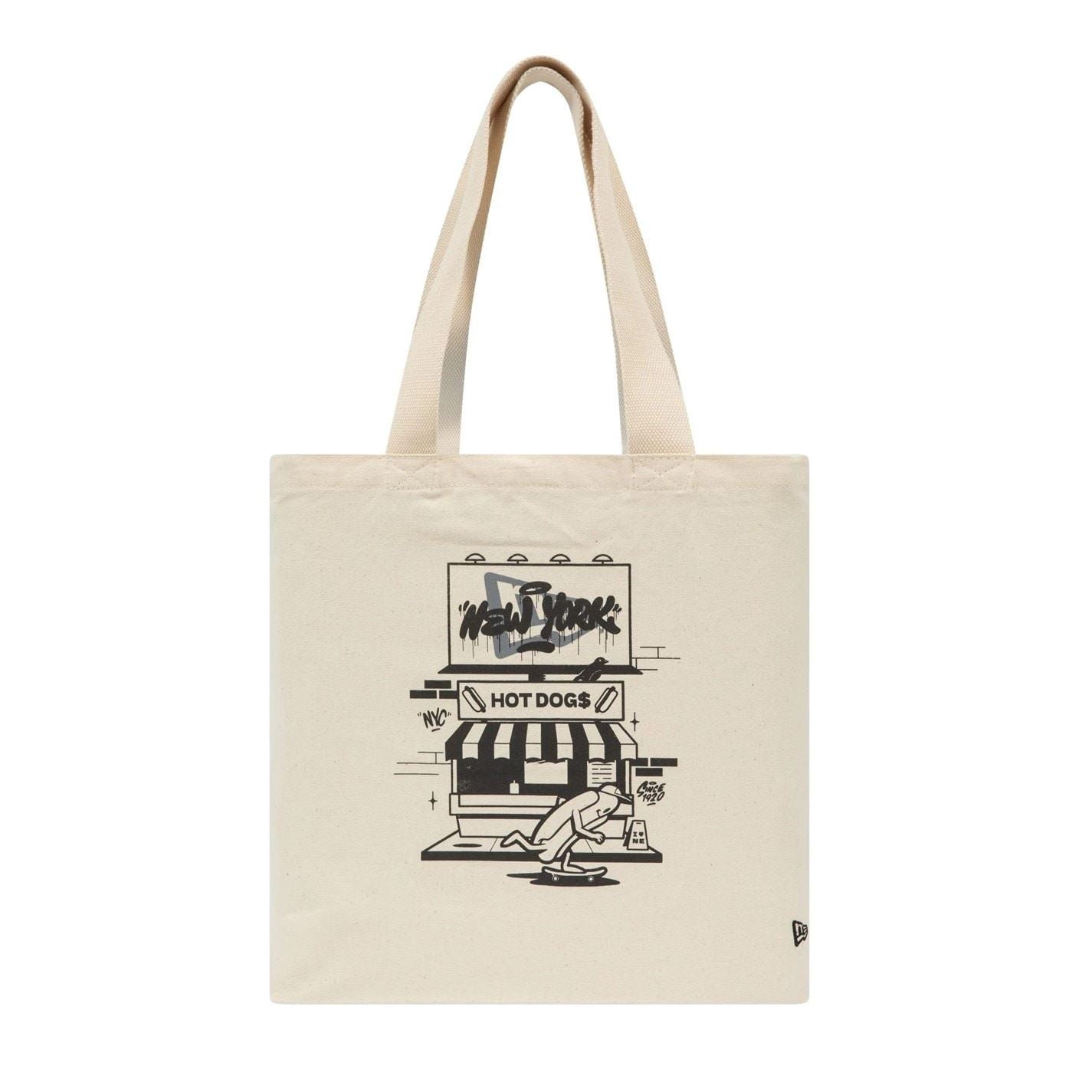 New Era Lettering Graphic Print Tote